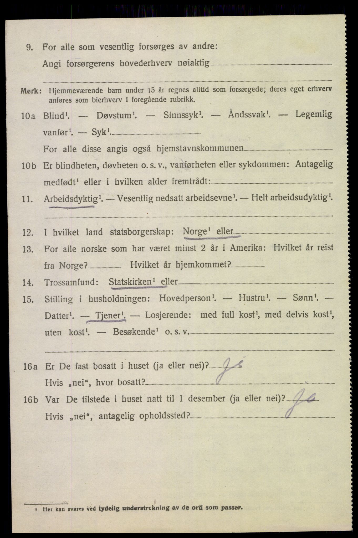 SAK, 1920 census for Stokken, 1920, p. 3711