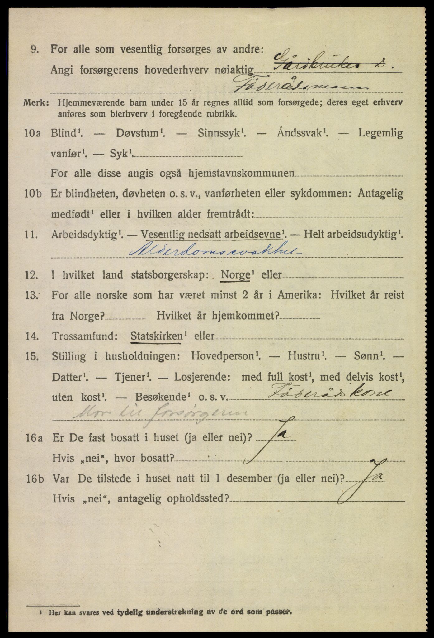 SAH, 1920 census for Alvdal, 1920, p. 3863