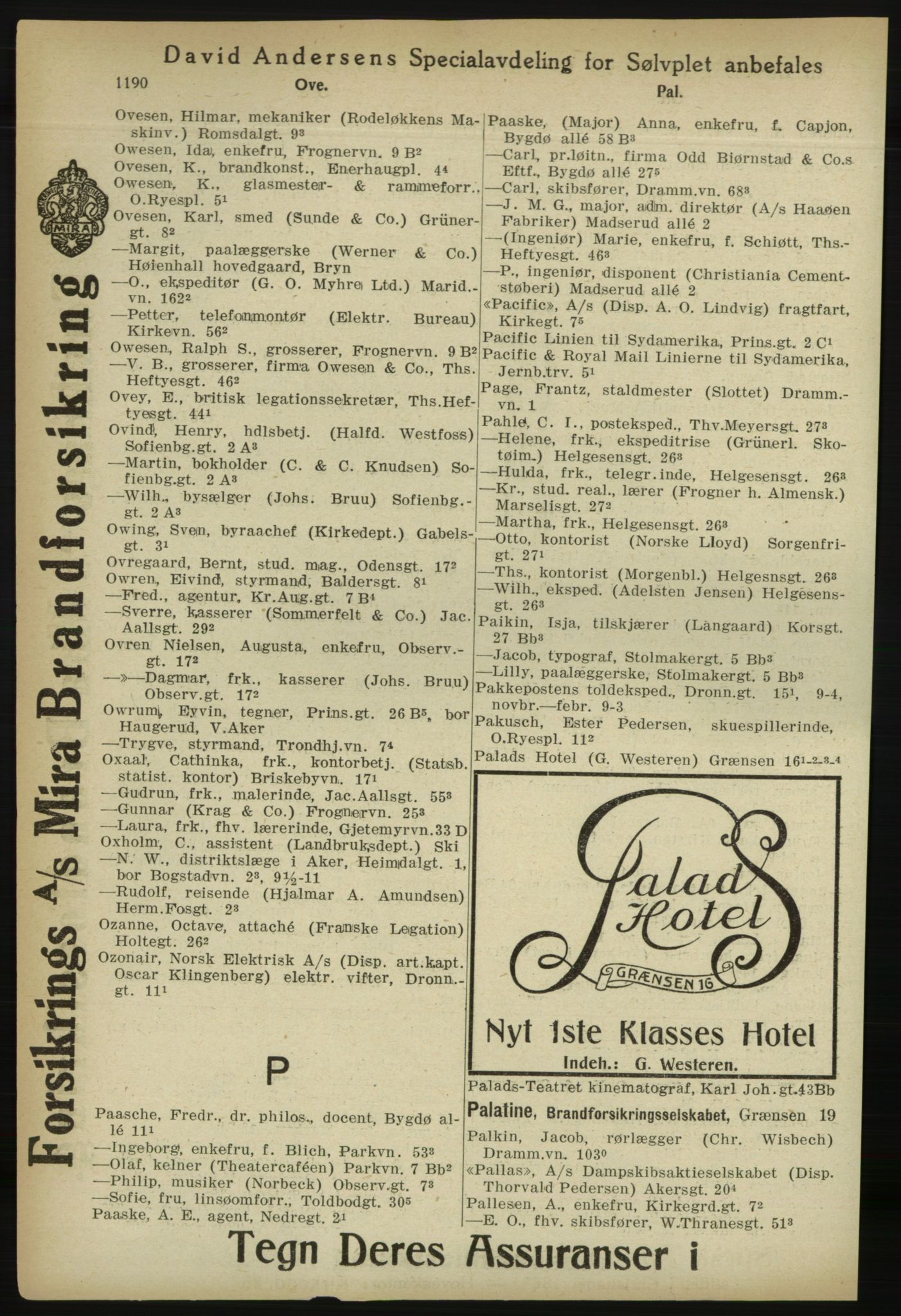 Kristiania/Oslo adressebok, PUBL/-, 1918, p. 1215
