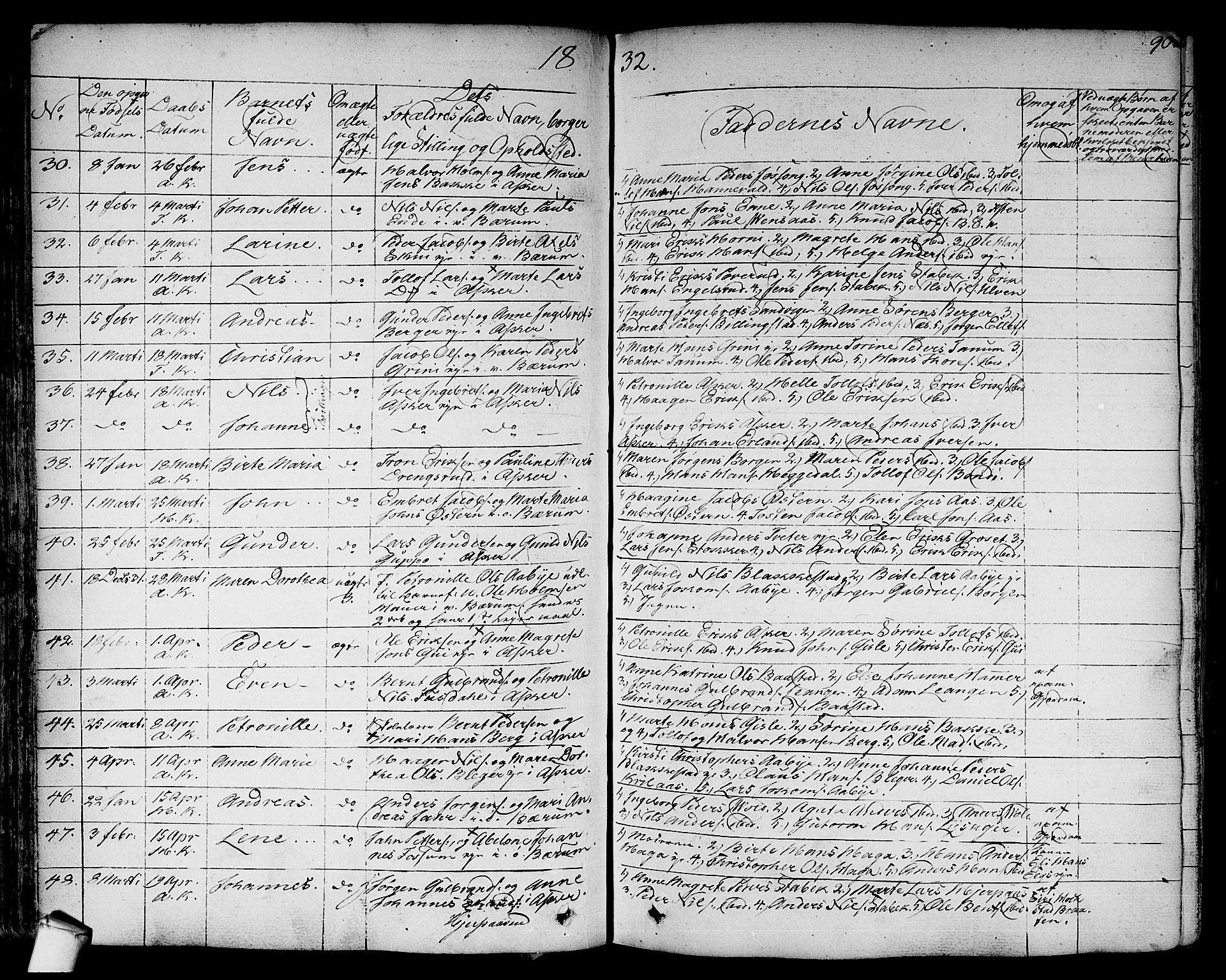 Asker prestekontor Kirkebøker, SAO/A-10256a/F/Fa/L0007: Parish register (official) no. I 7, 1825-1864, p. 90