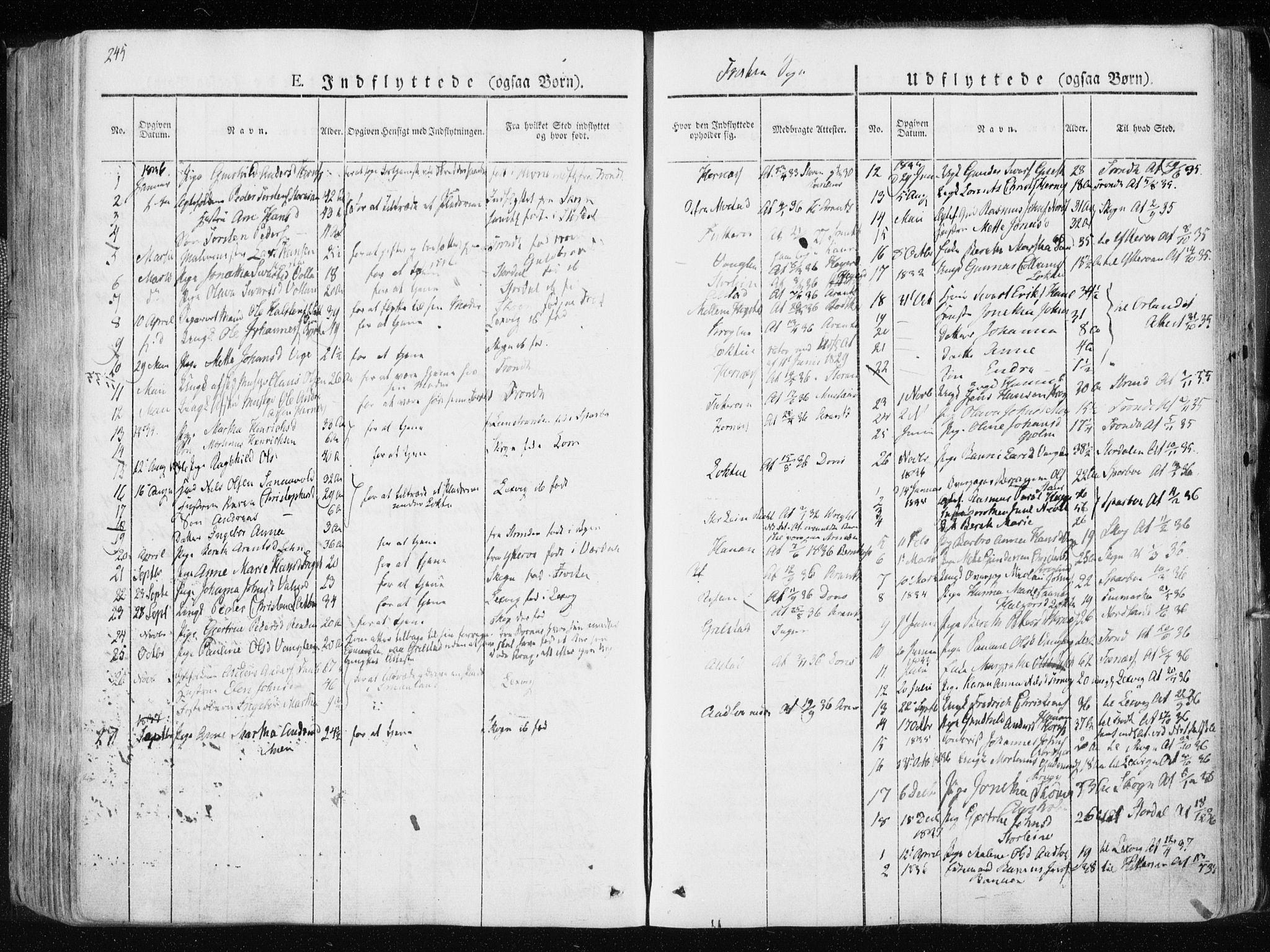 Ministerialprotokoller, klokkerbøker og fødselsregistre - Nord-Trøndelag, SAT/A-1458/713/L0114: Parish register (official) no. 713A05, 1827-1839, p. 245