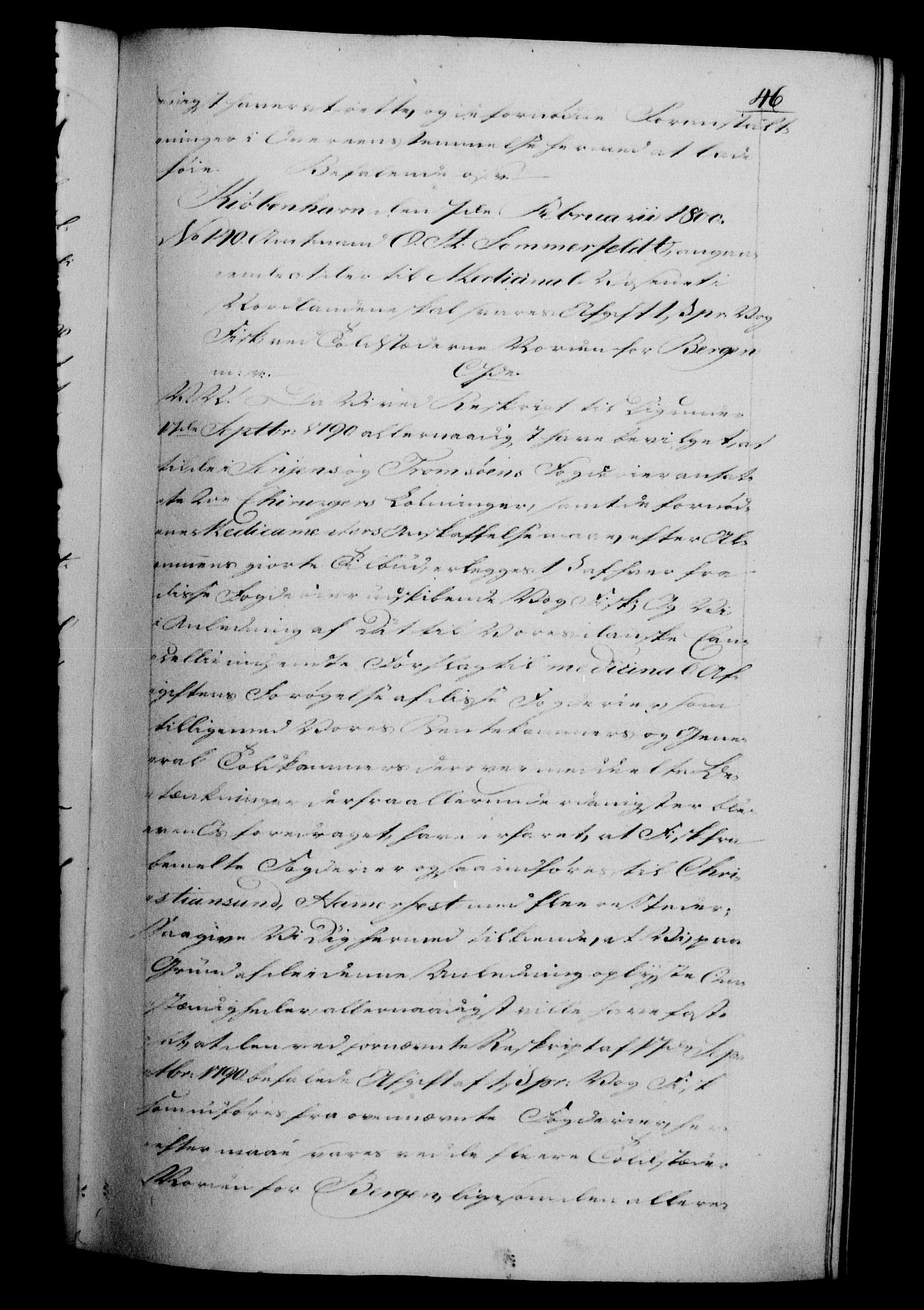 Danske Kanselli 1800-1814, RA/EA-3024/H/Hf/Hfb/Hfba/L0001: Registranter, 1800-1801, p. 46a
