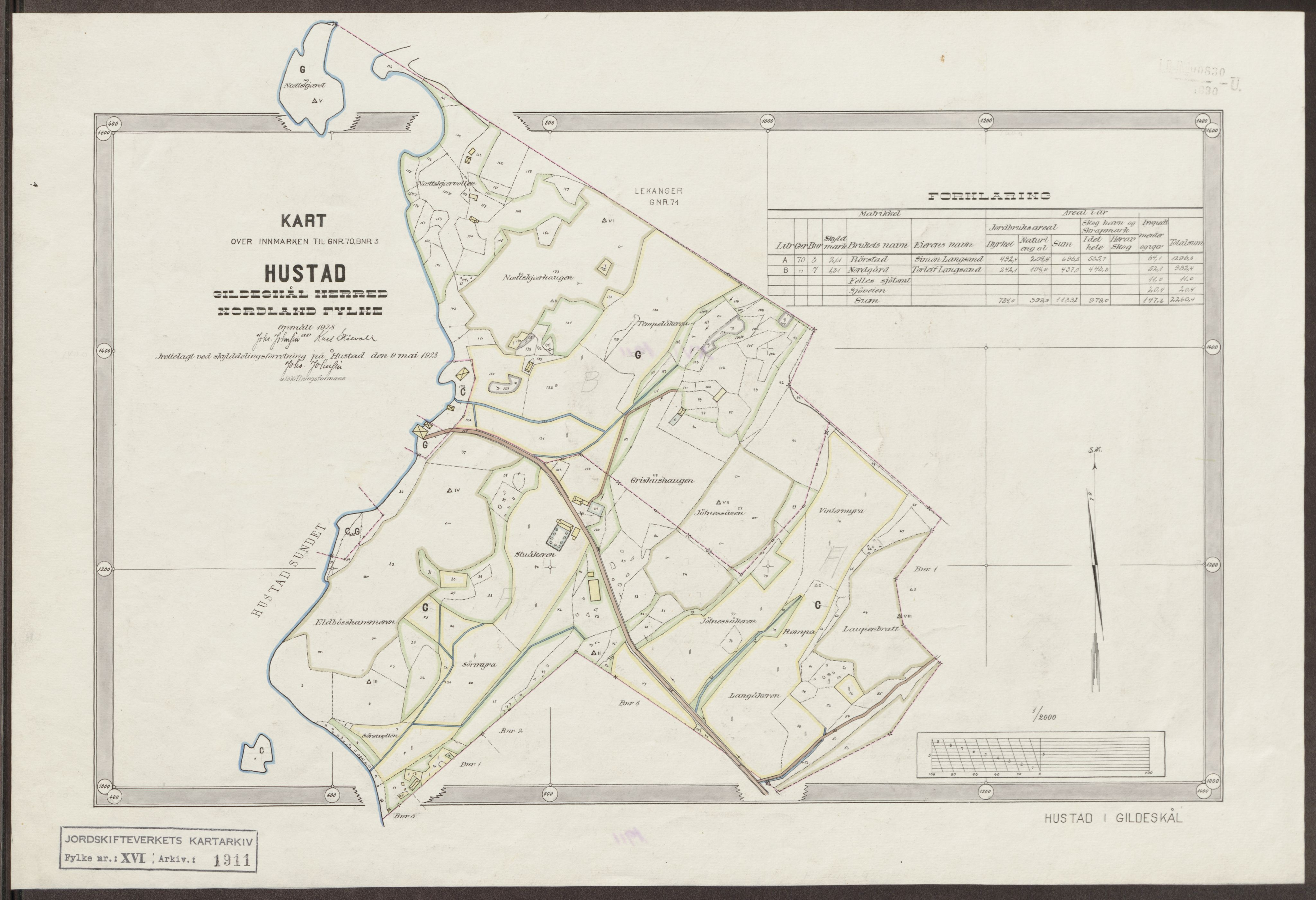 Jordskifteverkets kartarkiv, AV/RA-S-3929/T, 1859-1988, p. 2311