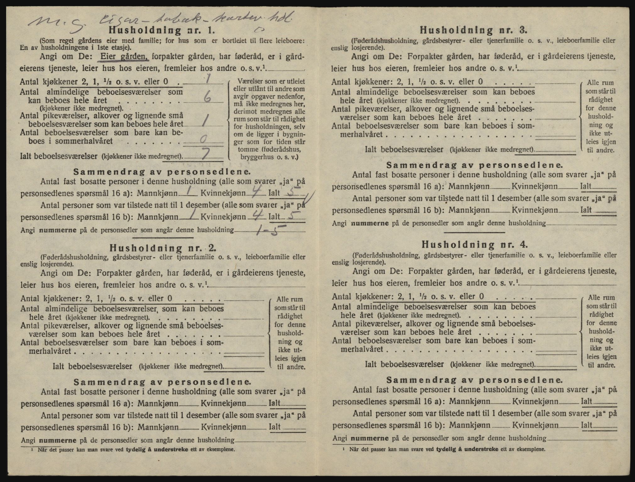 SAO, 1920 census for Glemmen, 1920, p. 1292