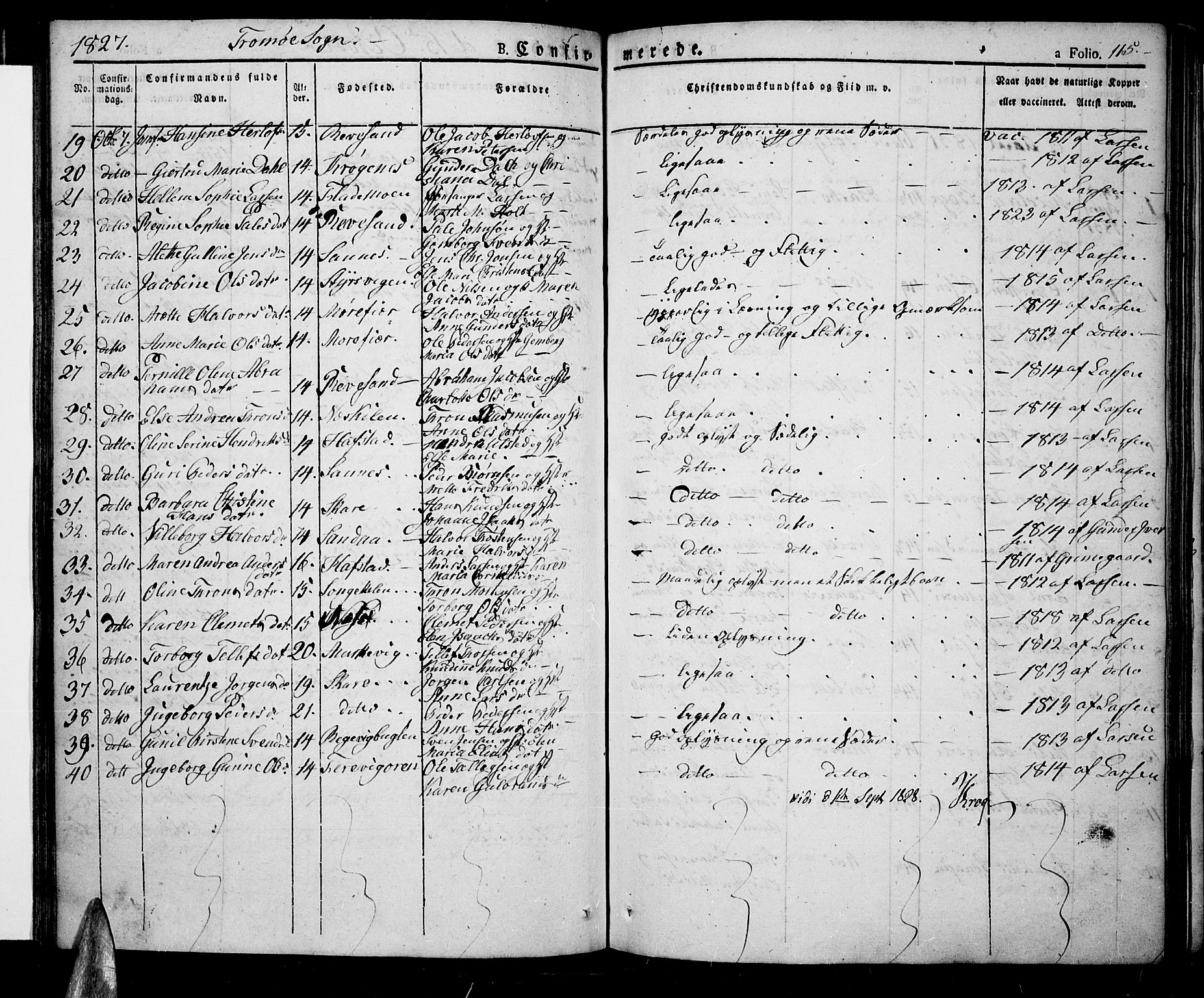 Tromøy sokneprestkontor, AV/SAK-1111-0041/F/Fa/L0003: Parish register (official) no. A 3, 1825-1837, p. 115