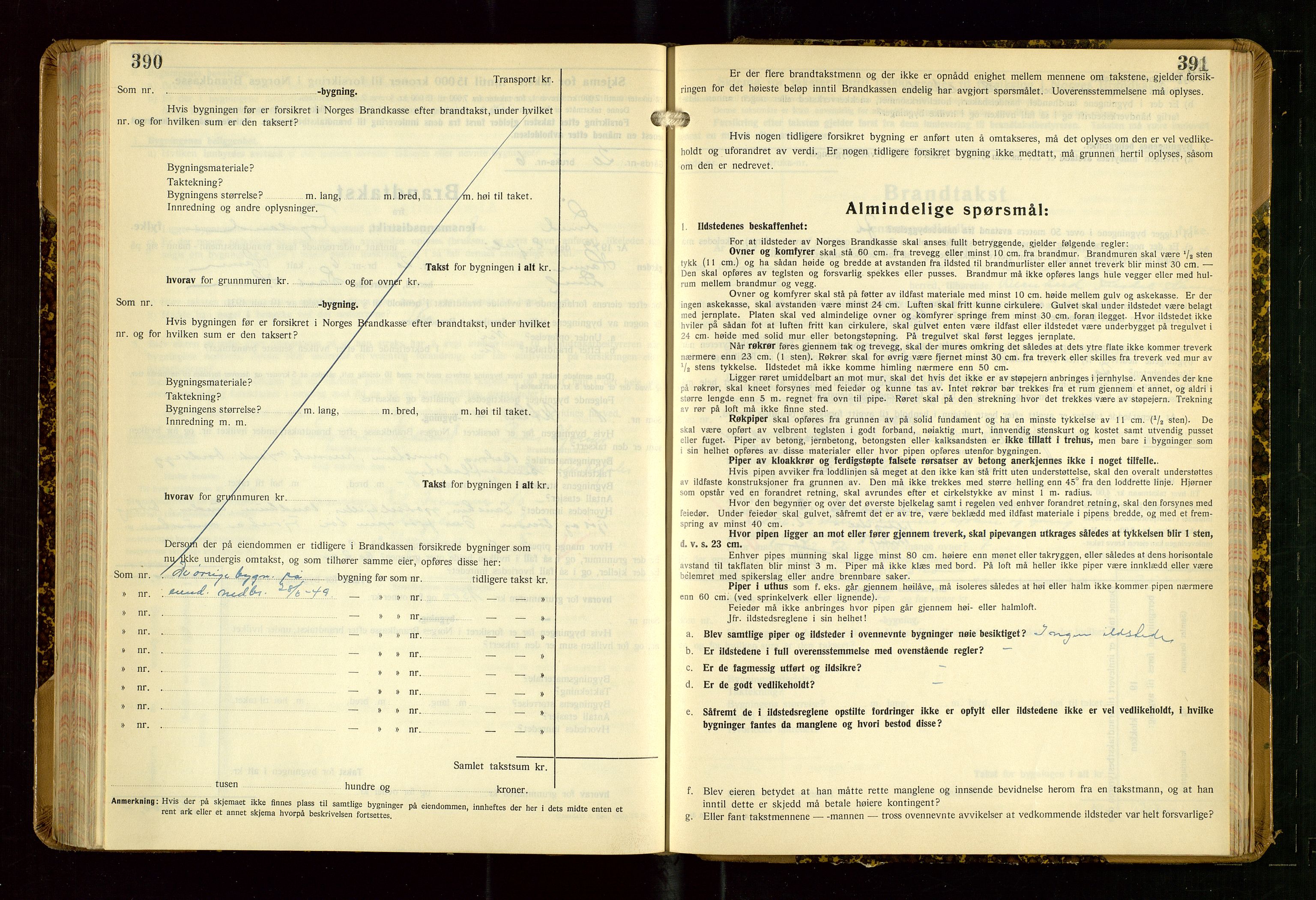 Lund lensmannskontor, AV/SAST-A-100303/Gob/L0006: "Brandtakstprotokoll", 1938-1951, p. 390-391