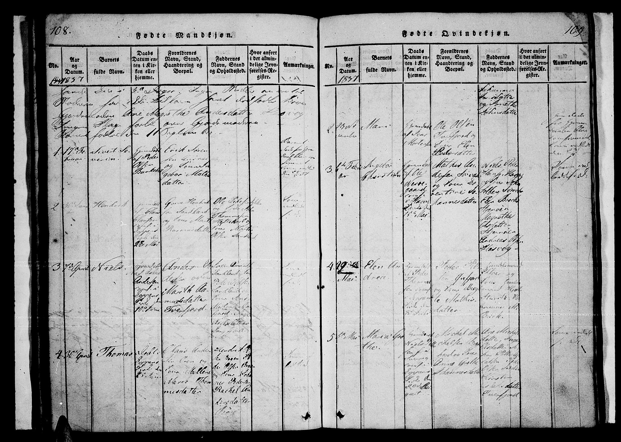 Loppa sokneprestkontor, AV/SATØ-S-1339/H/Ha/L0003kirke: Parish register (official) no. 3, 1820-1848, p. 108-109