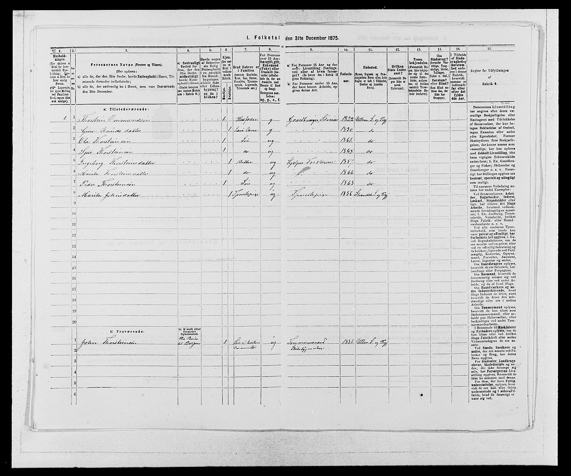 SAB, 1875 census for 1230P Ullensvang, 1875, p. 1796