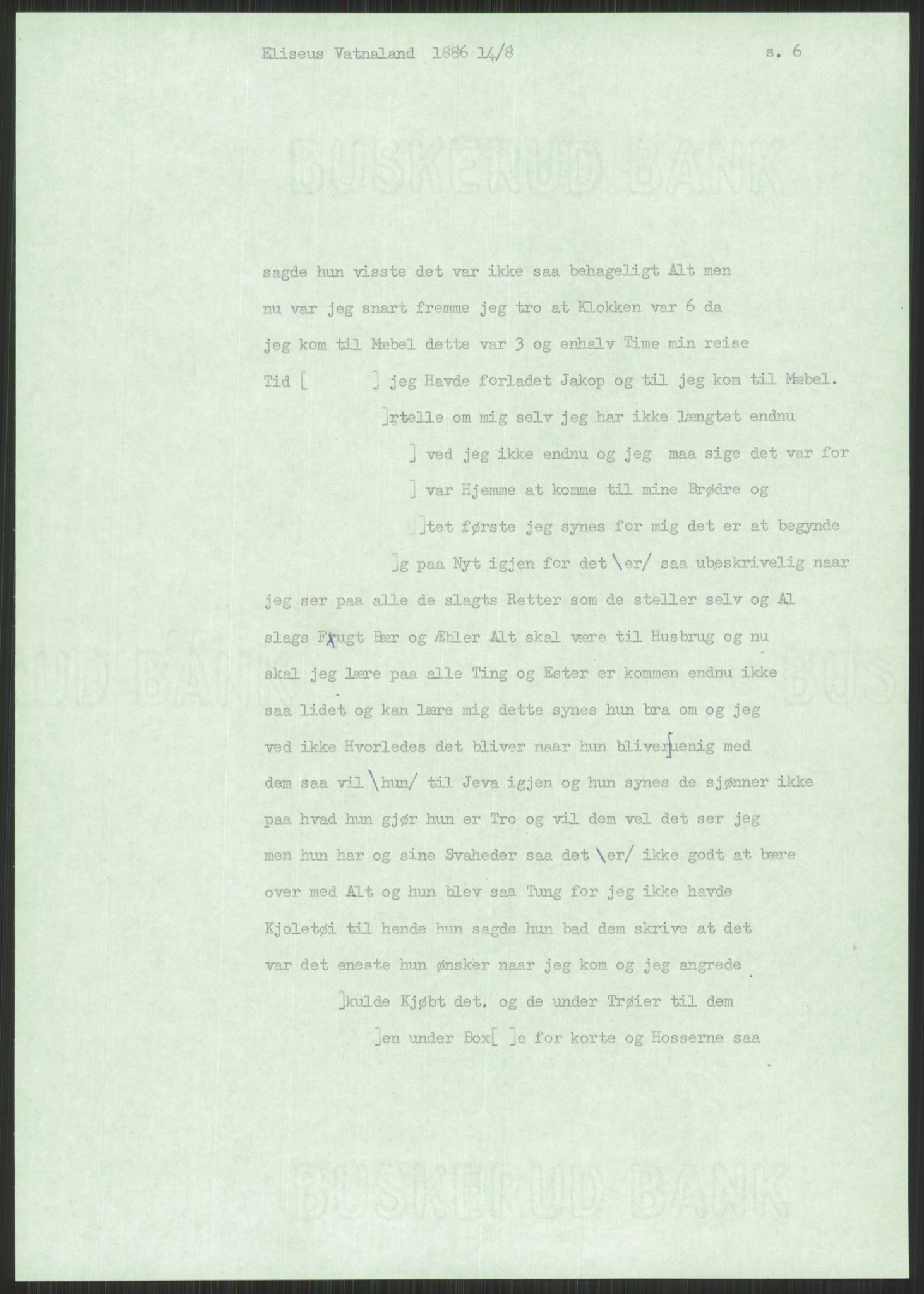 Samlinger til kildeutgivelse, Amerikabrevene, AV/RA-EA-4057/F/L0030: Innlån fra Rogaland: Vatnaland - Øverland, 1838-1914, p. 85