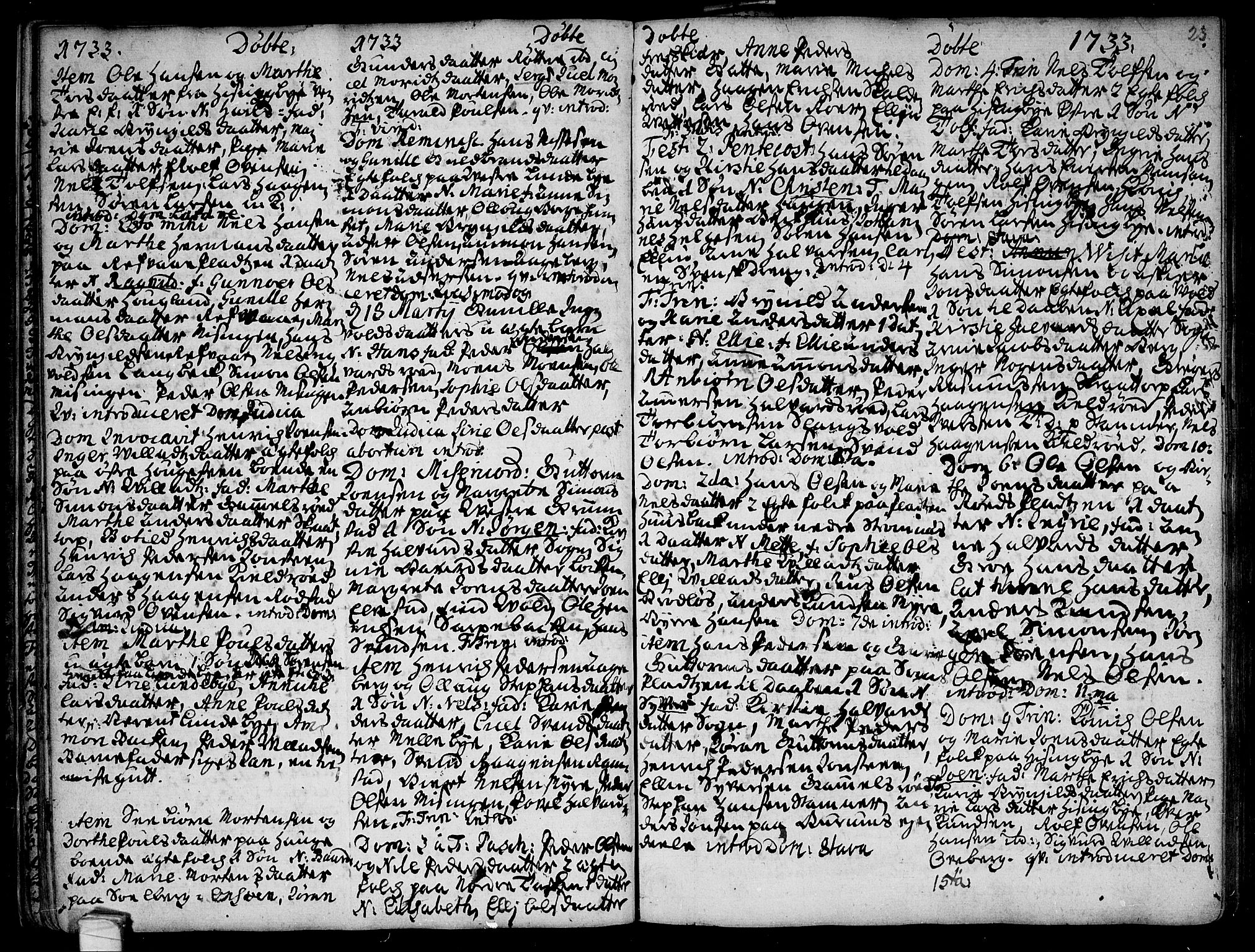 Råde prestekontor kirkebøker, AV/SAO-A-2009/F/Fa/L0001: Parish register (official) no. 1, 1707-1762, p. 23