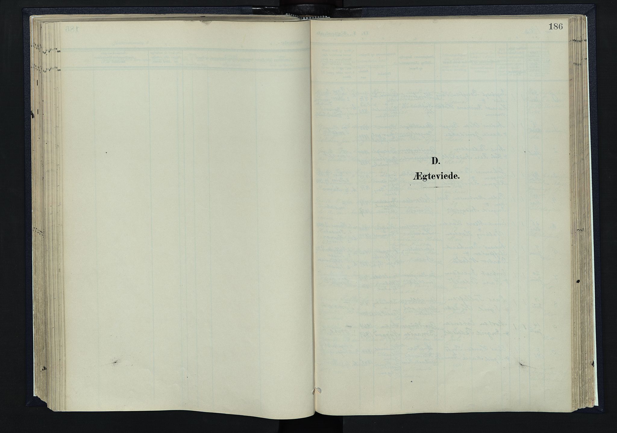 Tynset prestekontor, SAH/PREST-058/H/Ha/Haa/L0025: Parish register (official) no. 25, 1900-1914, p. 186