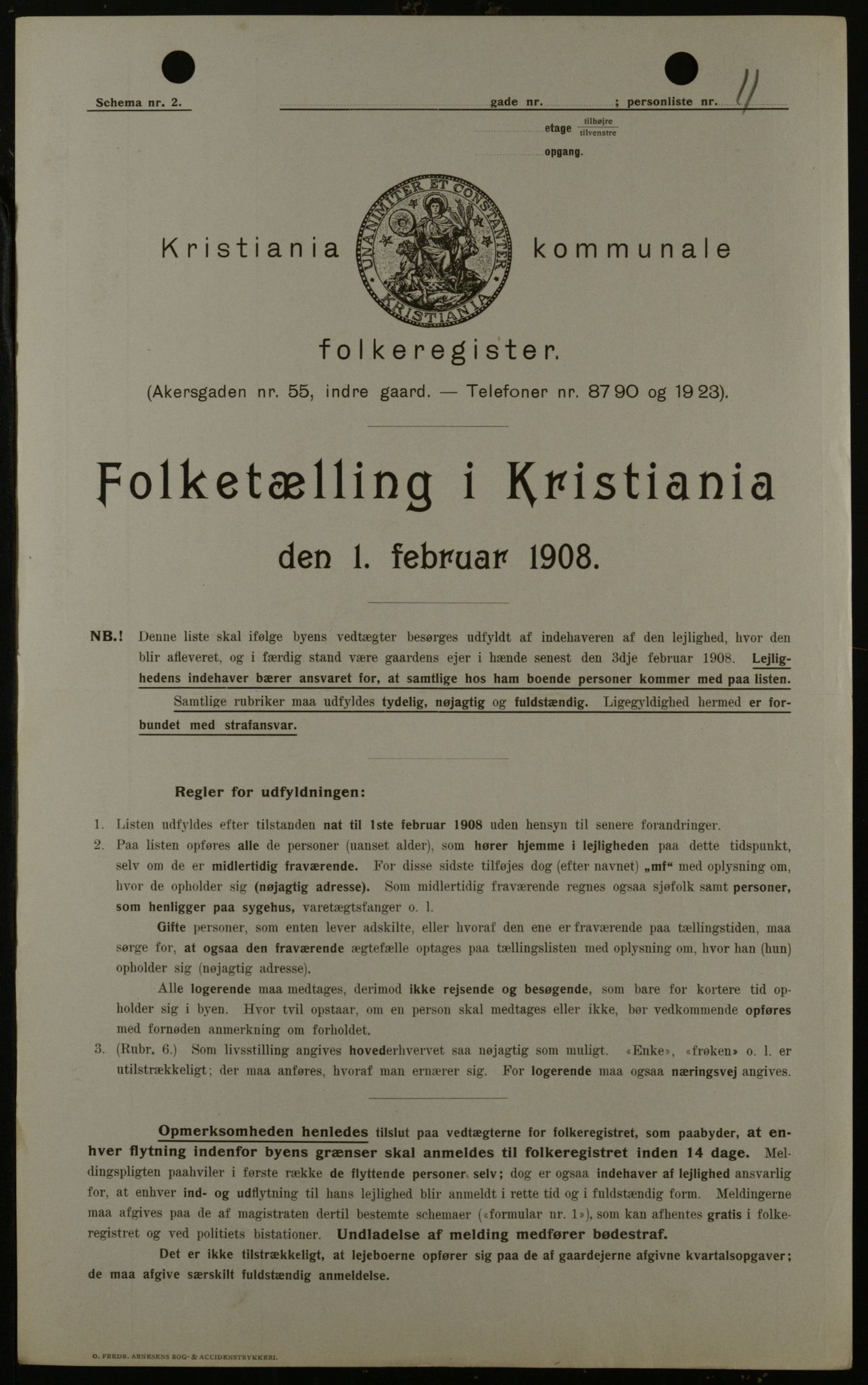 OBA, Municipal Census 1908 for Kristiania, 1908, p. 1921