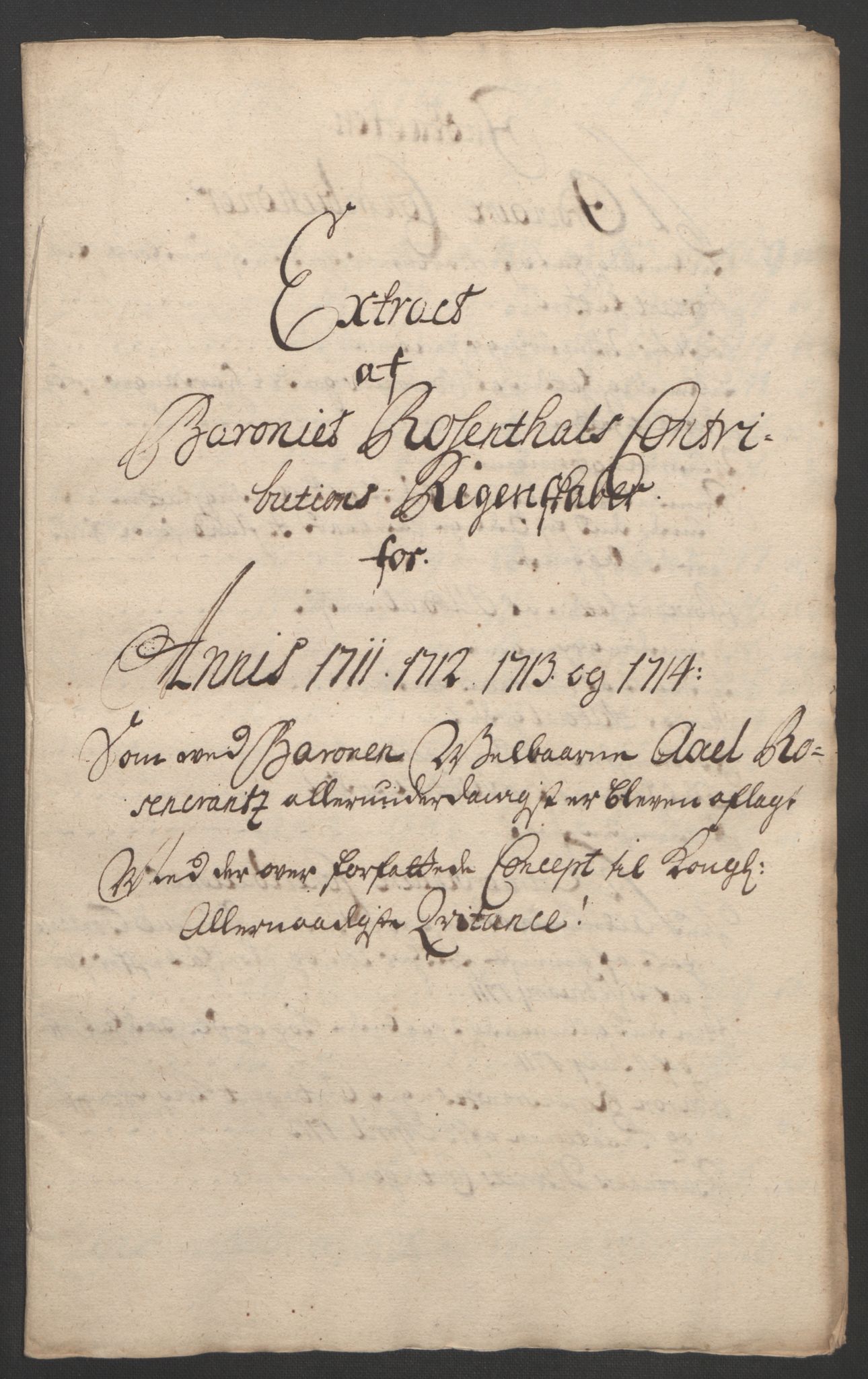 Rentekammeret inntil 1814, Reviderte regnskaper, Fogderegnskap, RA/EA-4092/R49/L3138: Fogderegnskap Rosendal Baroni, 1691-1714, p. 382
