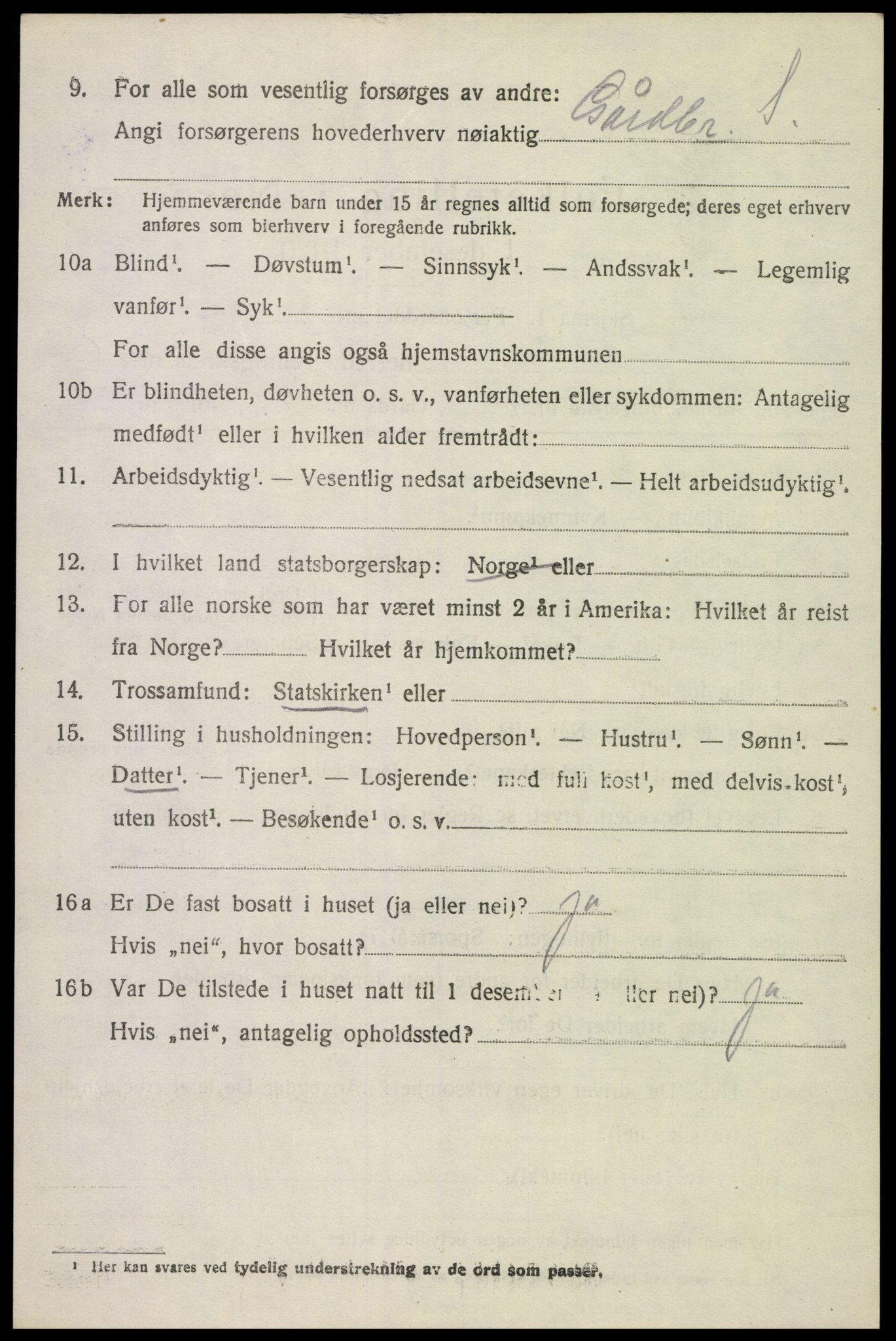 SAH, 1920 census for Stange, 1920, p. 15836