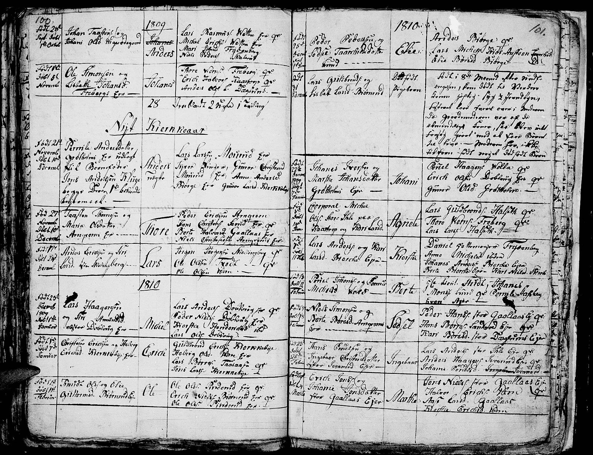 Vang prestekontor, Hedmark, SAH/PREST-008/H/Ha/Hab/L0001: Parish register (copy) no. 1, 1792-1814, p. 100-101