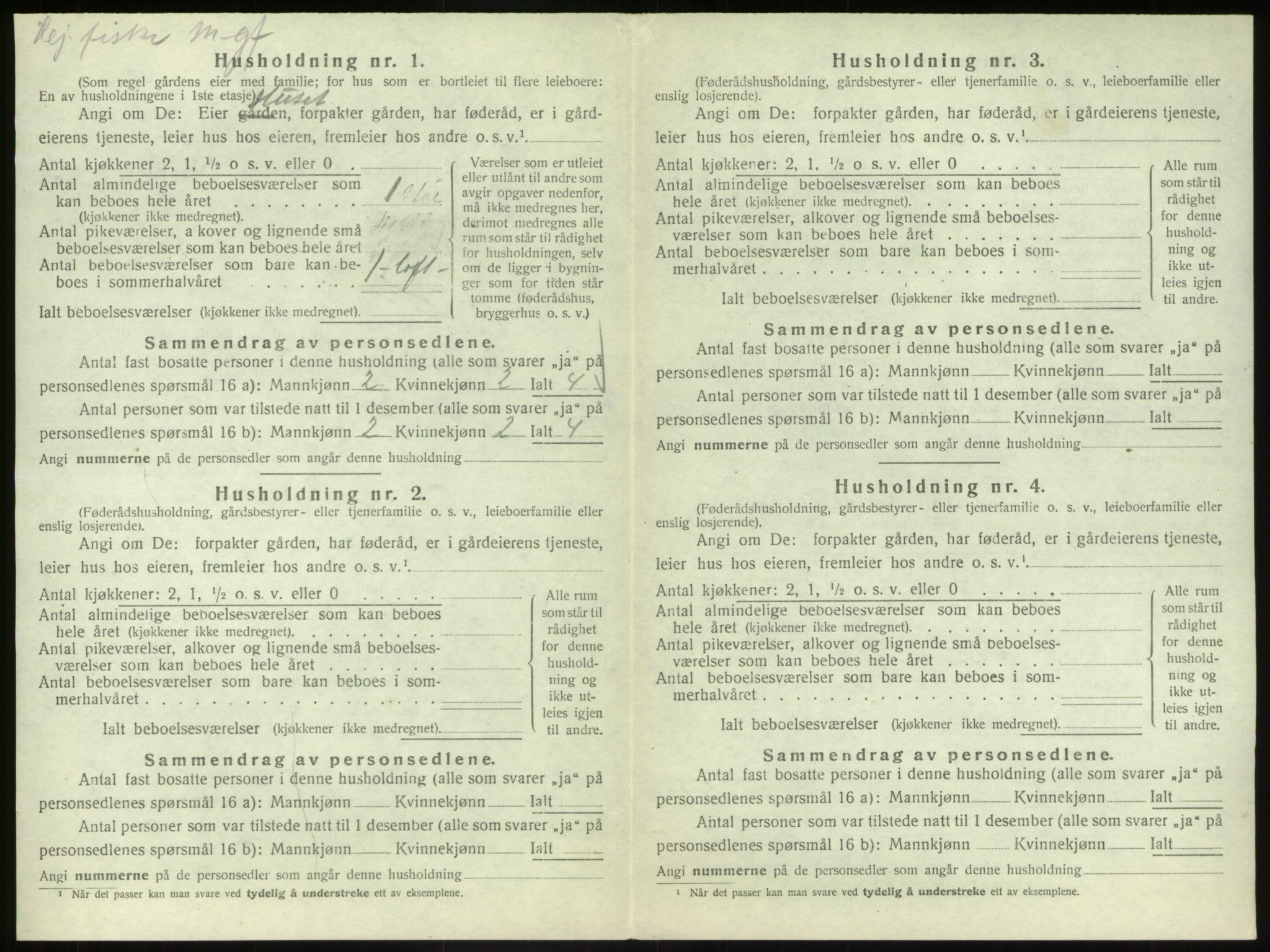 SAB, 1920 census for Vevring, 1920, p. 77