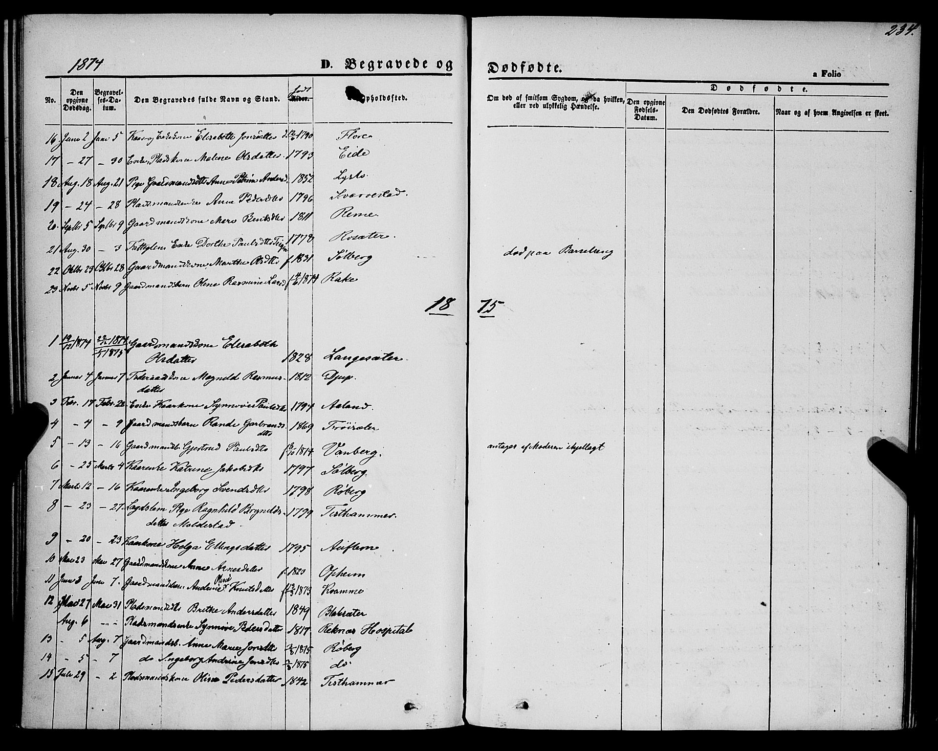 Innvik sokneprestembete, AV/SAB-A-80501: Parish register (official) no. A 6, 1865-1878, p. 234