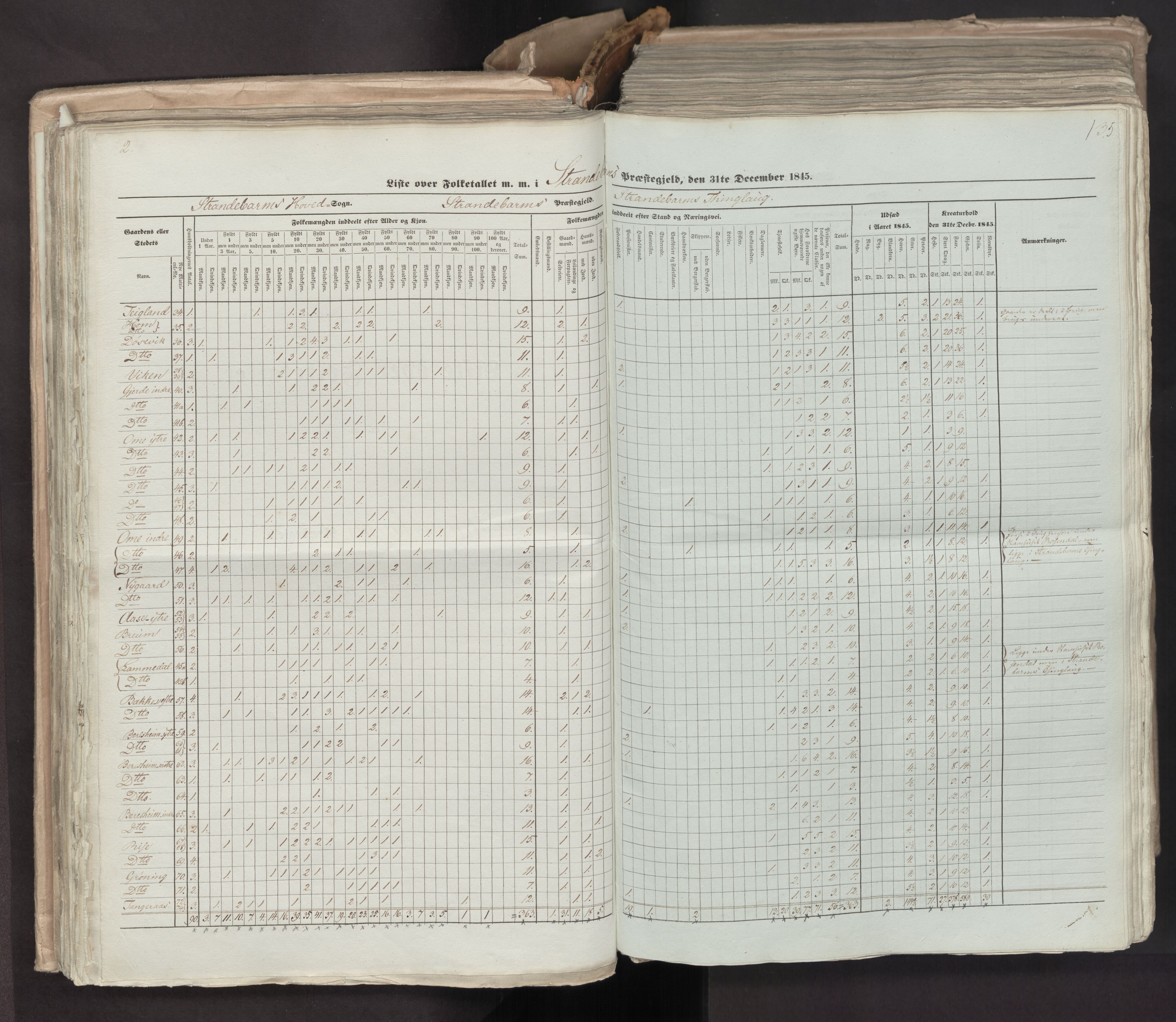 RA, Census 1845, vol. 7: Søndre Bergenhus amt og Nordre Bergenhus amt, 1845, p. 135