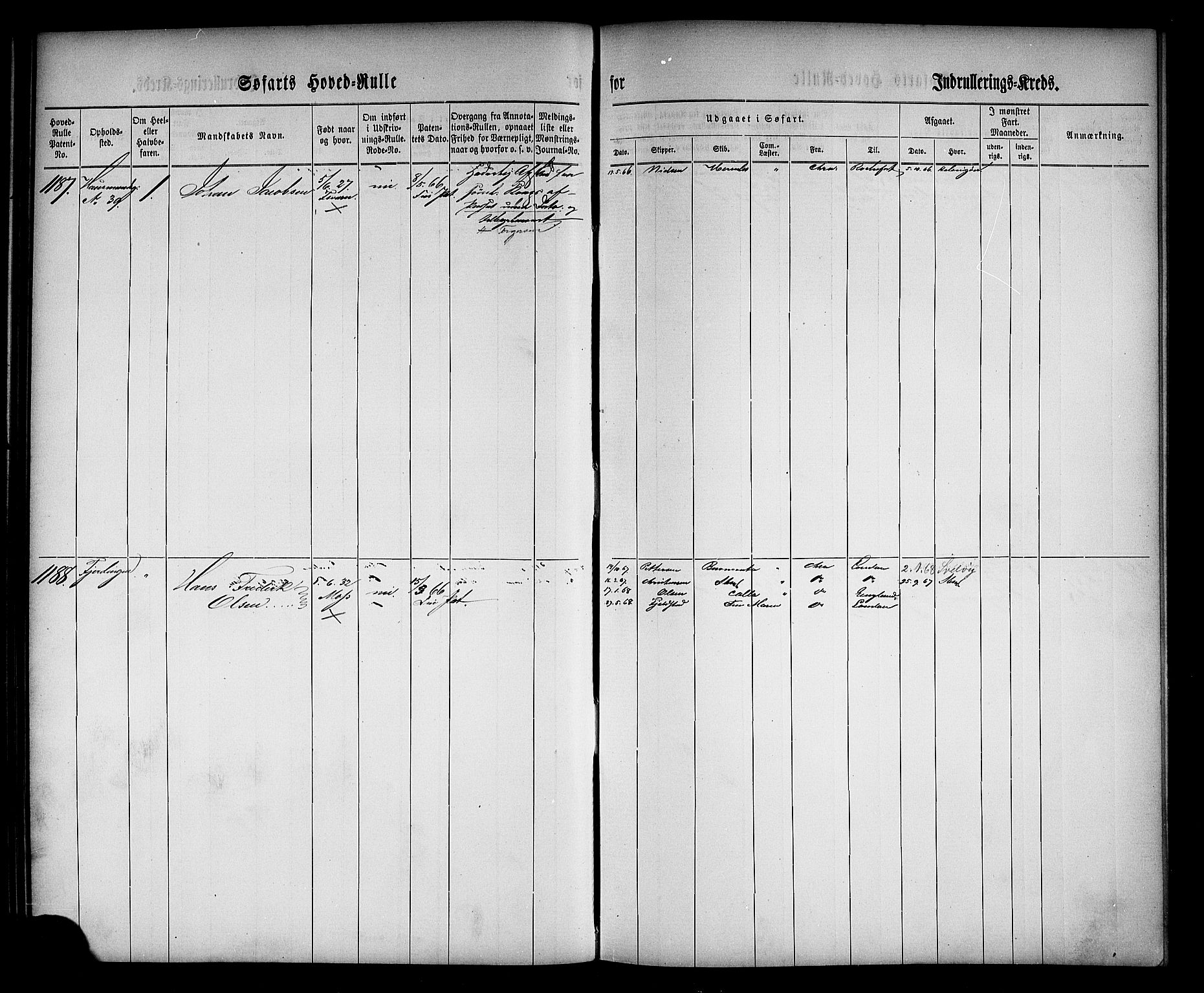 Oslo mønstringskontor, AV/SAO-A-10569g/F/Fc/Fcb/L0002: Hovedrulle, 1864-1868, p. 46