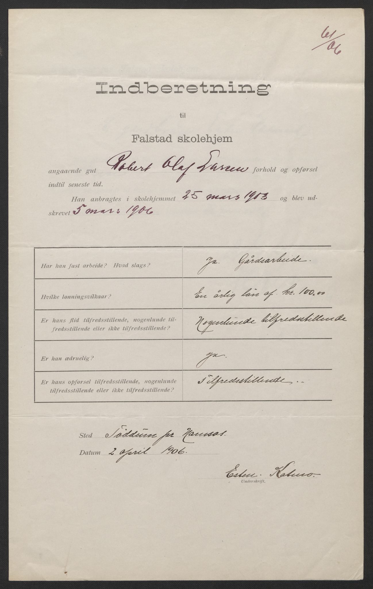 Falstad skolehjem, AV/RA-S-1676/E/Eb/L0005: Elevmapper løpenr. 99-120, 1902-1909, p. 79