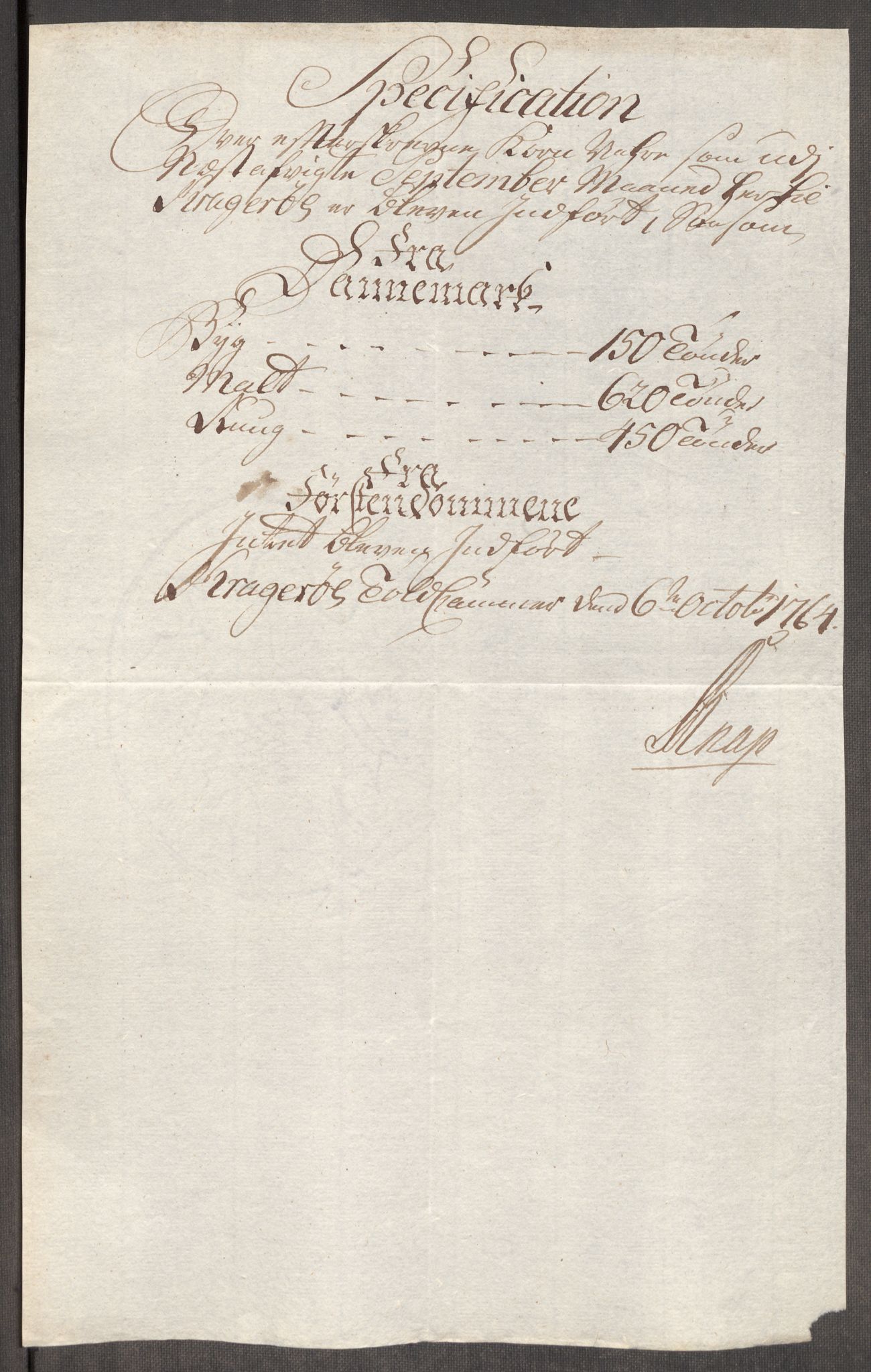 Rentekammeret inntil 1814, Realistisk ordnet avdeling, AV/RA-EA-4070/Oe/L0008: [Ø1]: Priskuranter, 1764-1768, p. 192