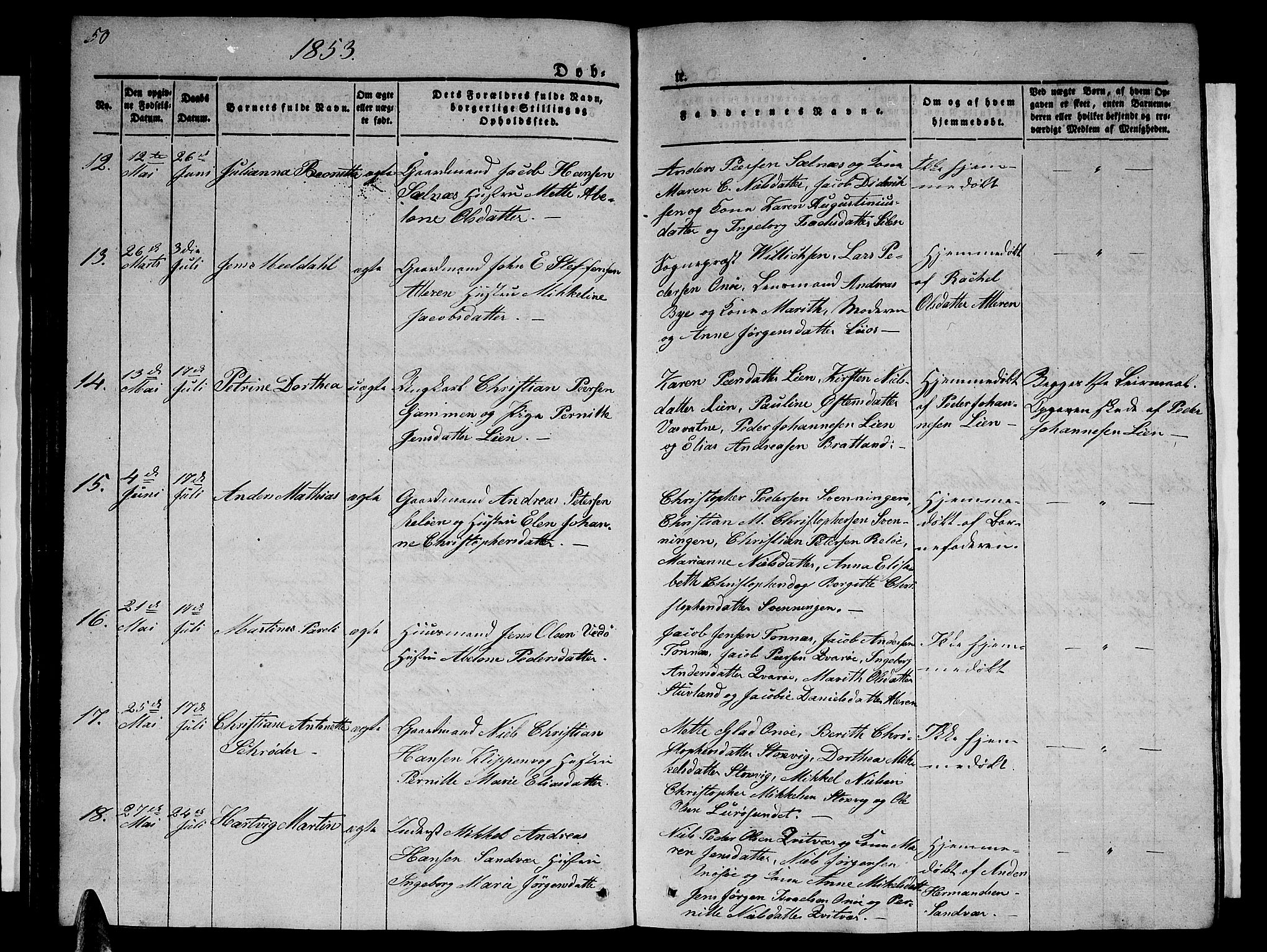 Ministerialprotokoller, klokkerbøker og fødselsregistre - Nordland, AV/SAT-A-1459/839/L0572: Parish register (copy) no. 839C02, 1841-1873, p. 50