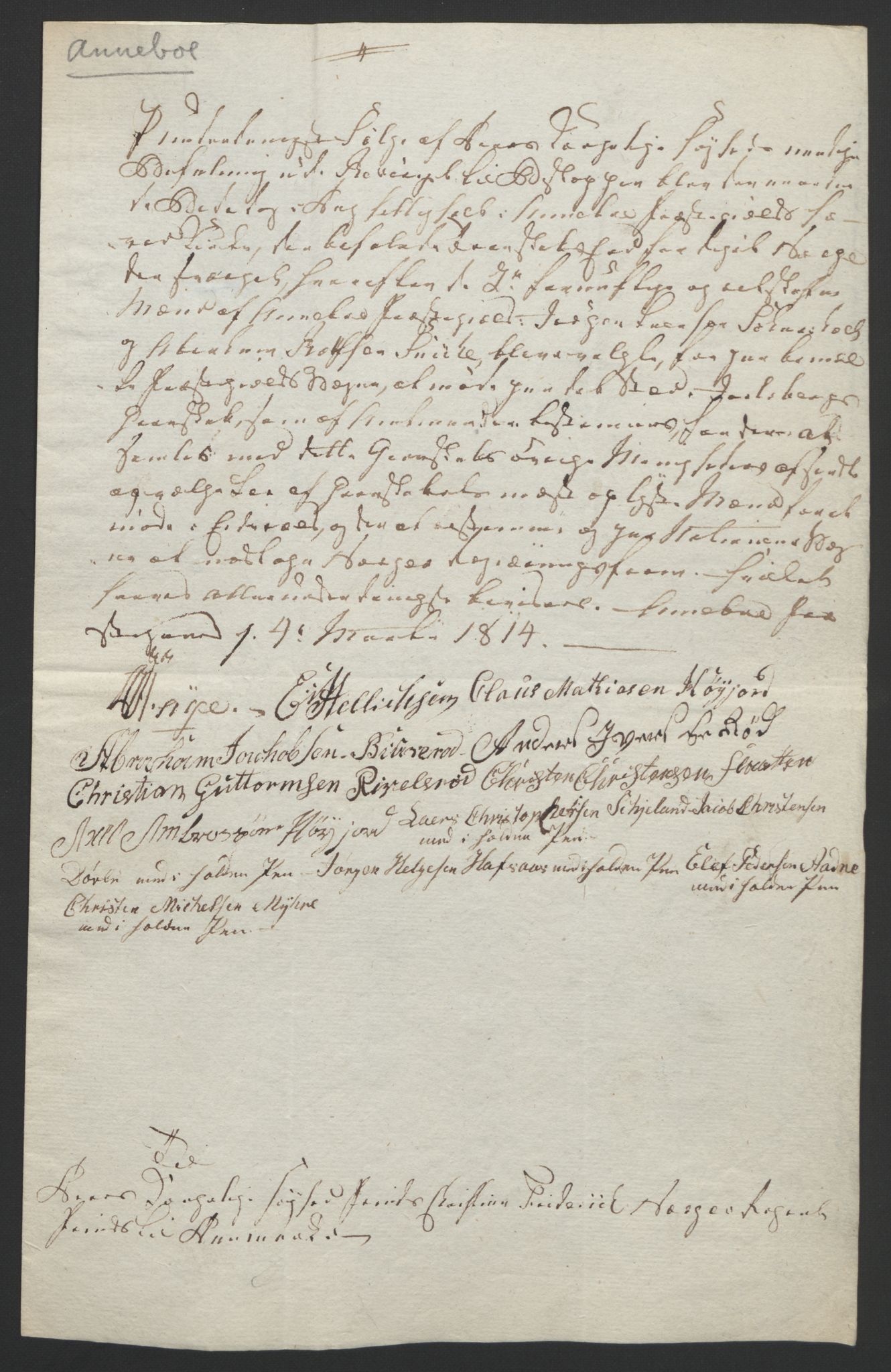 Statsrådssekretariatet, RA/S-1001/D/Db/L0008: Fullmakter for Eidsvollsrepresentantene i 1814. , 1814, p. 6