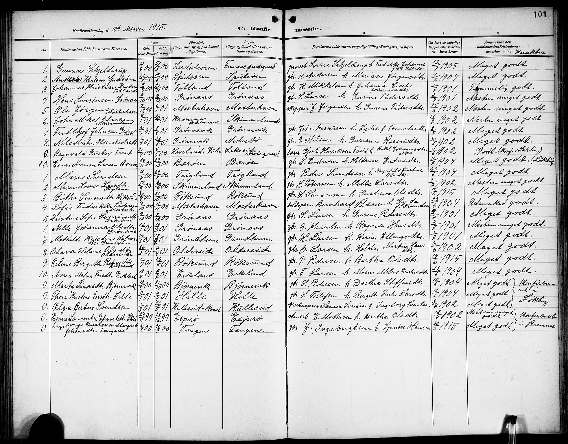 Finnås sokneprestembete, AV/SAB-A-99925/H/Ha/Hab/Haba/L0004: Parish register (copy) no. A 4, 1901-1924, p. 101