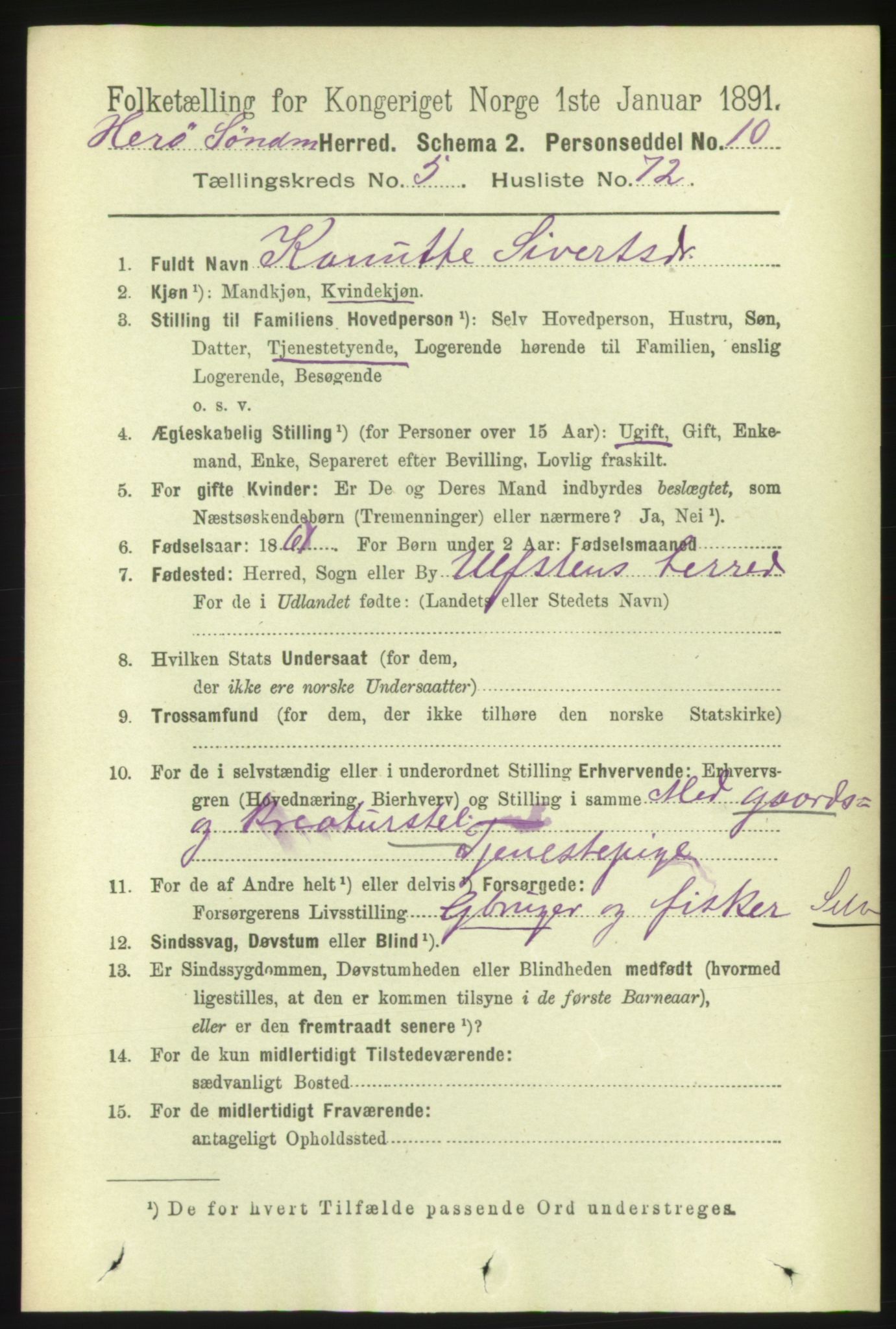 RA, 1891 census for 1515 Herøy, 1891, p. 2354
