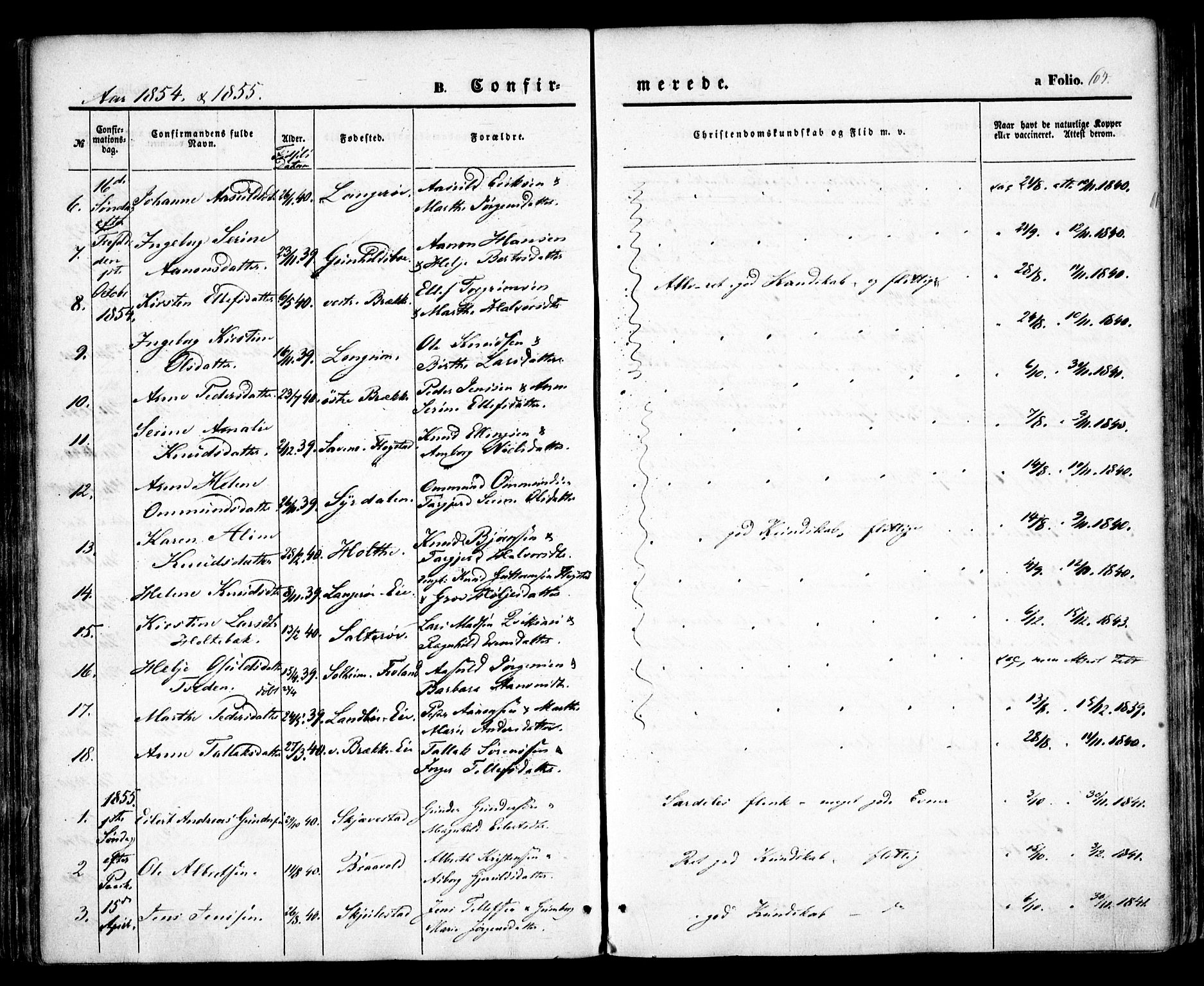 Austre Moland sokneprestkontor, SAK/1111-0001/F/Fa/Faa/L0007: Parish register (official) no. A 7, 1847-1857, p. 64