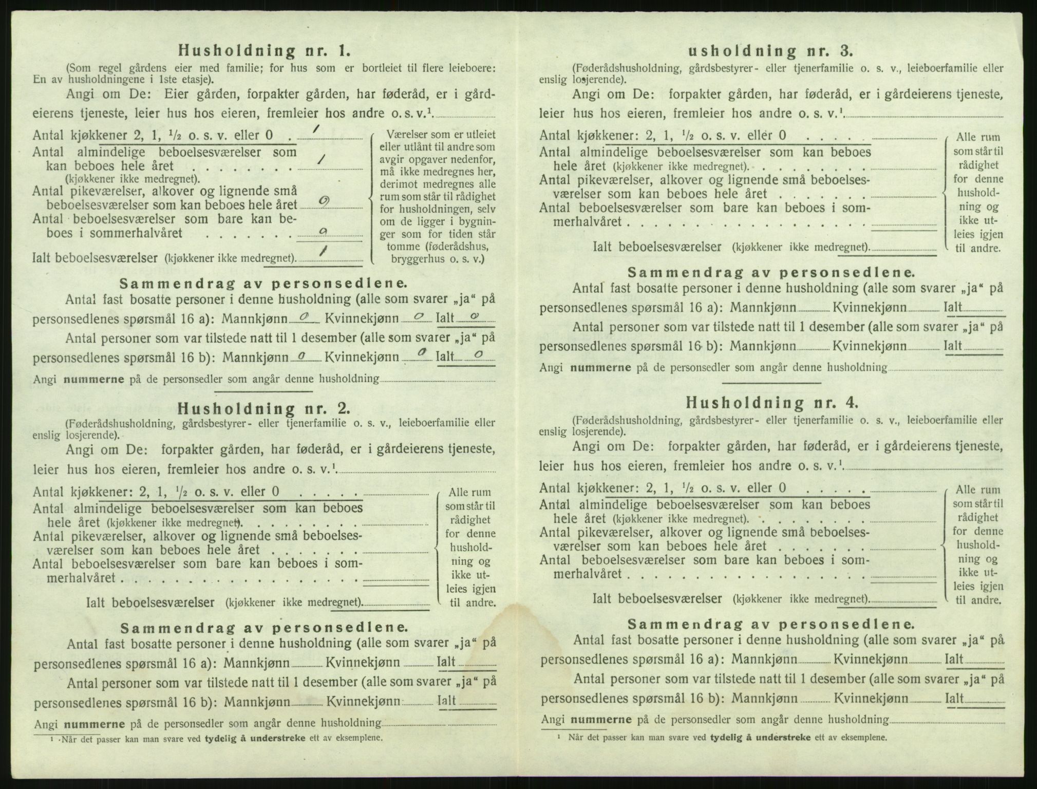 SAK, 1920 census for Åmli, 1920, p. 420