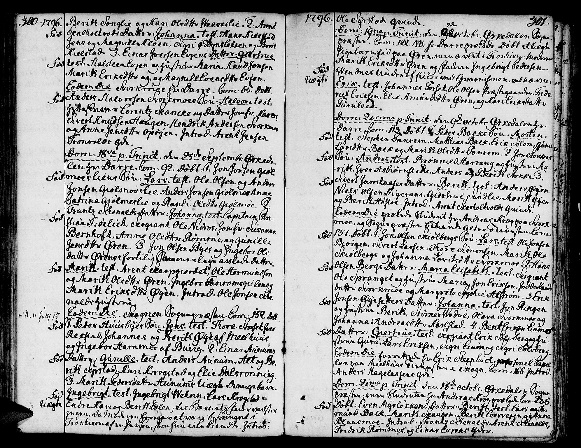 Ministerialprotokoller, klokkerbøker og fødselsregistre - Sør-Trøndelag, SAT/A-1456/668/L0802: Parish register (official) no. 668A02, 1776-1799, p. 300-301
