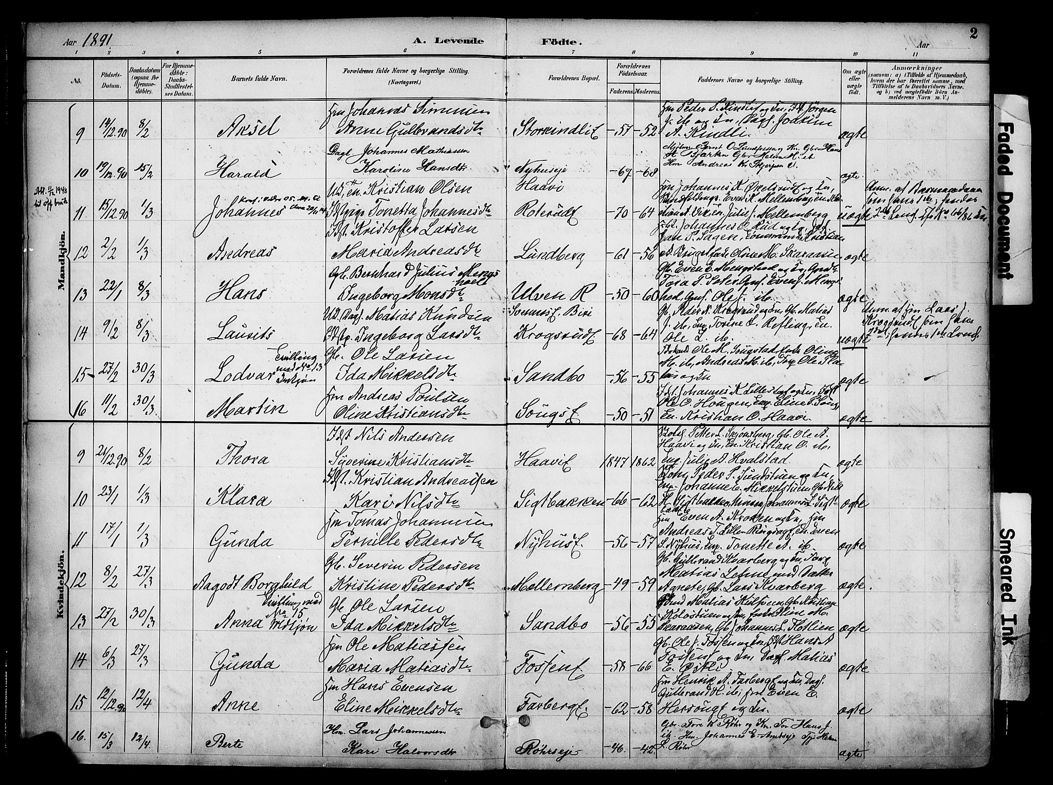 Ringsaker prestekontor, AV/SAH-PREST-014/K/Ka/L0017: Parish register (official) no. 17, 1891-1902, p. 2