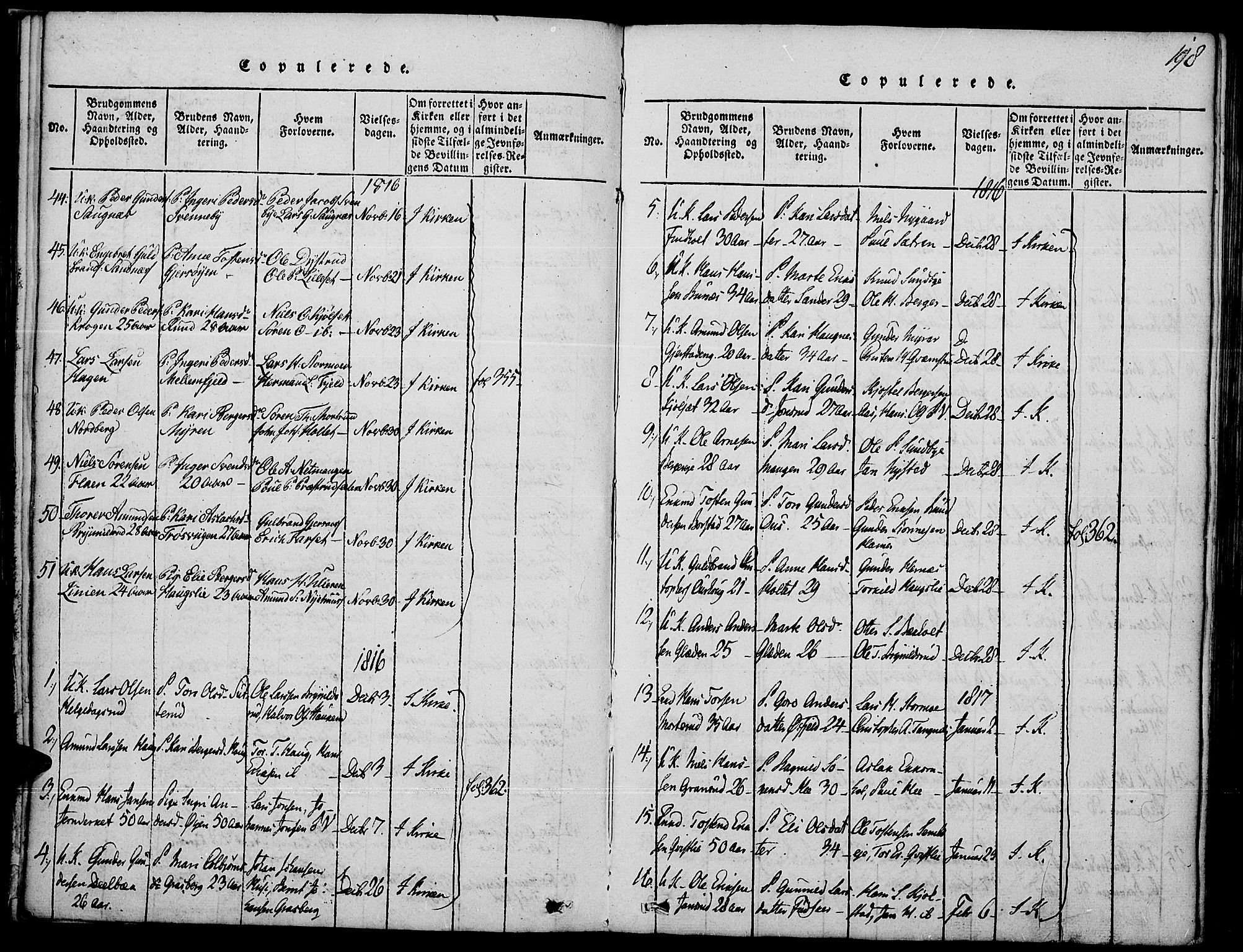 Strøm-Odalen prestekontor, AV/SAH-PREST-028/H/Ha/Haa/L0006: Parish register (official) no. 6, 1814-1850, p. 198