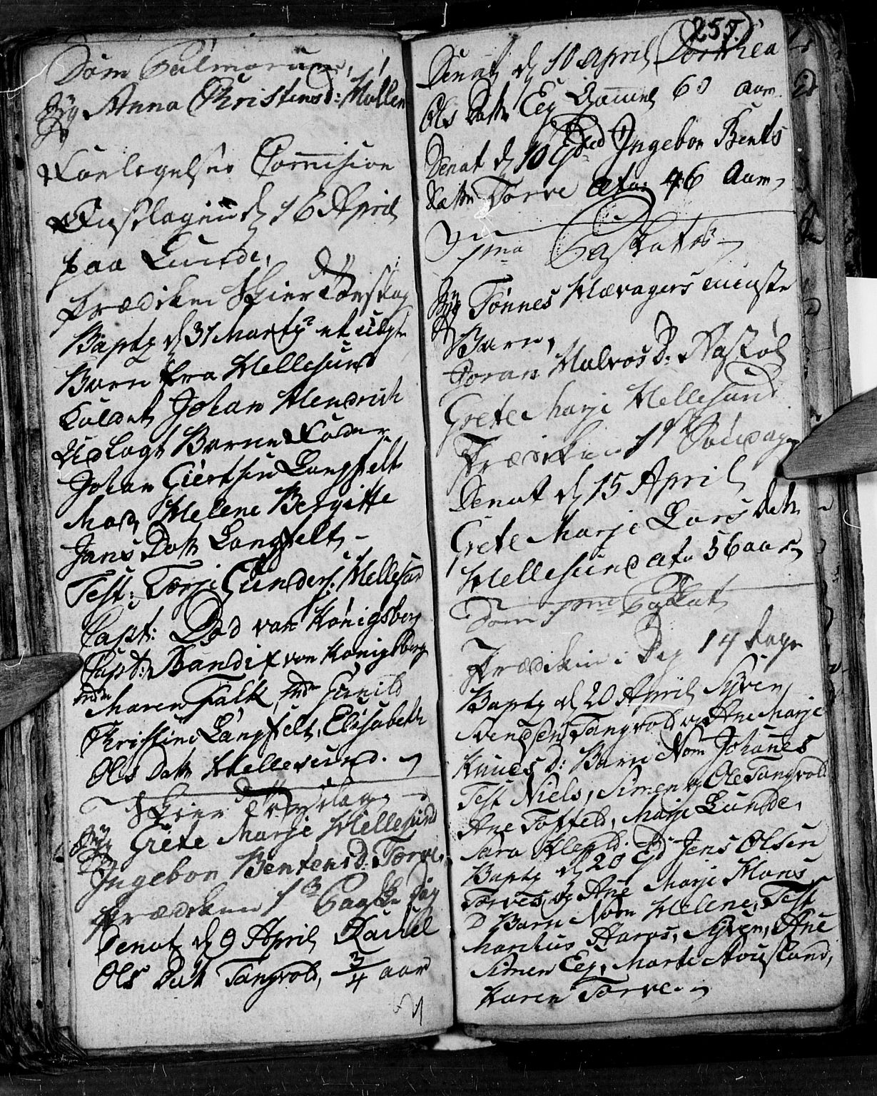 Søgne sokneprestkontor, AV/SAK-1111-0037/F/Fb/Fbb/L0001: Parish register (copy) no. B 1, 1779-1802, p. 255