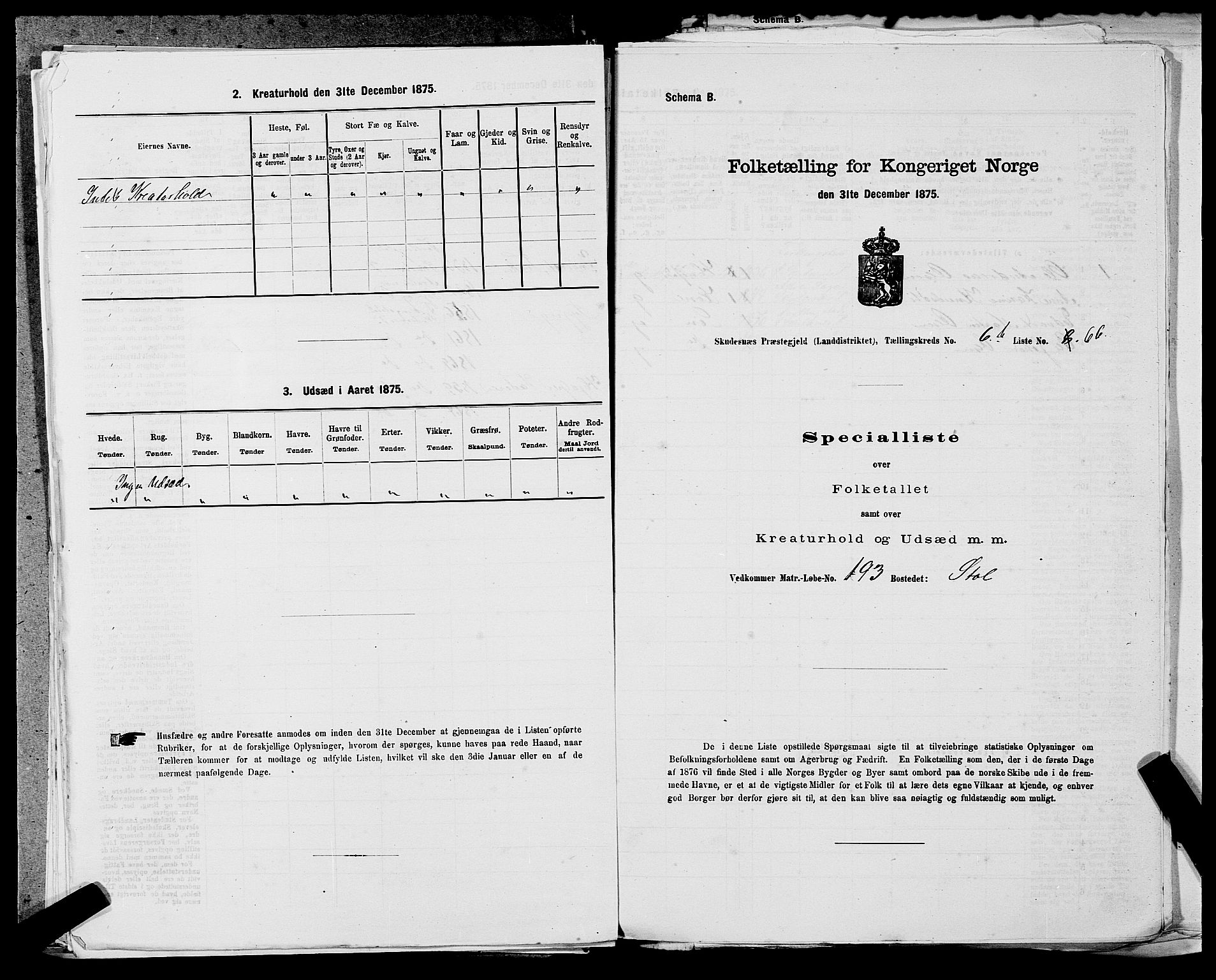 SAST, 1875 census for 1150L Skudenes/Falnes, Åkra og Ferkingstad, 1875, p. 908