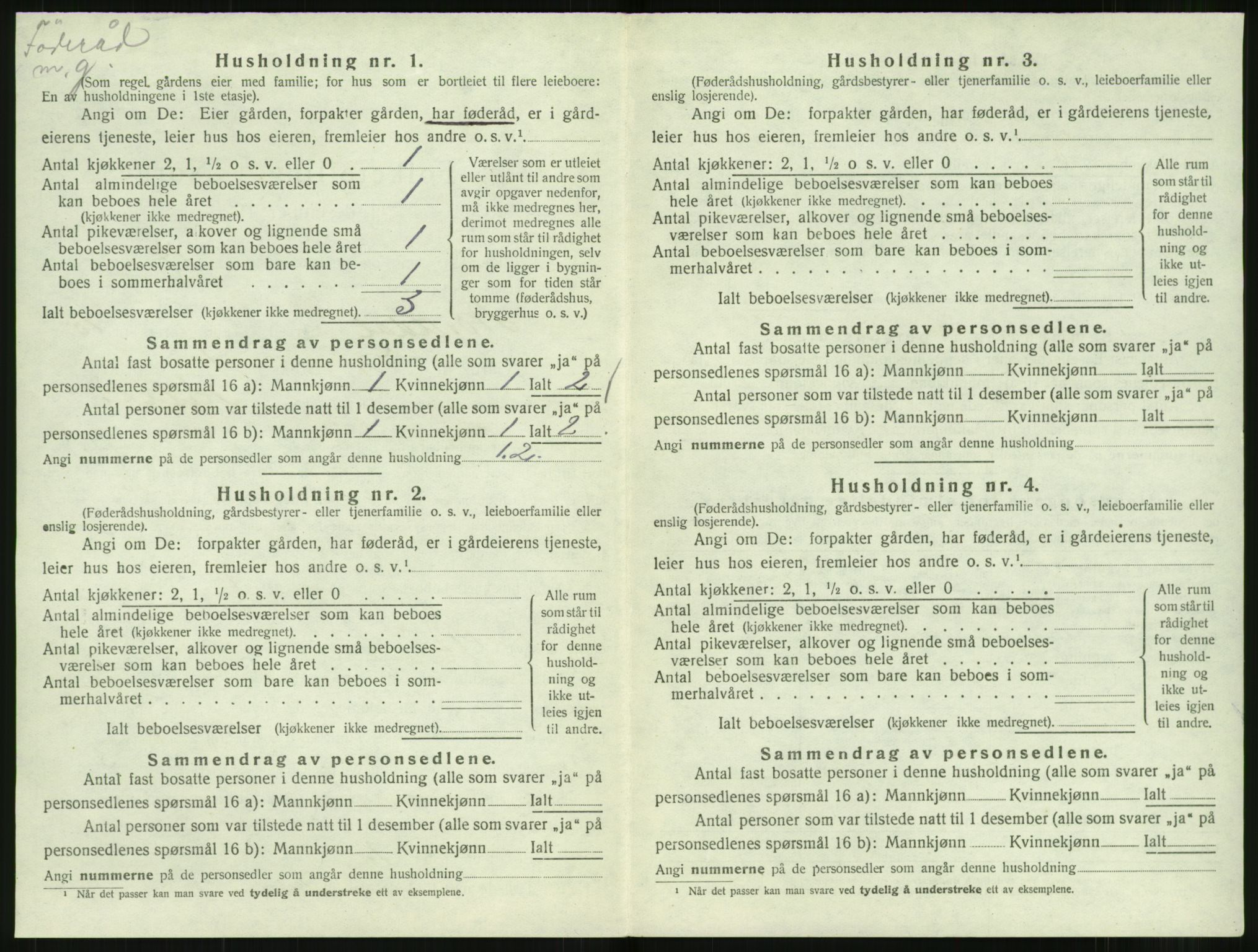 SAT, 1920 census for Norddal, 1920, p. 848