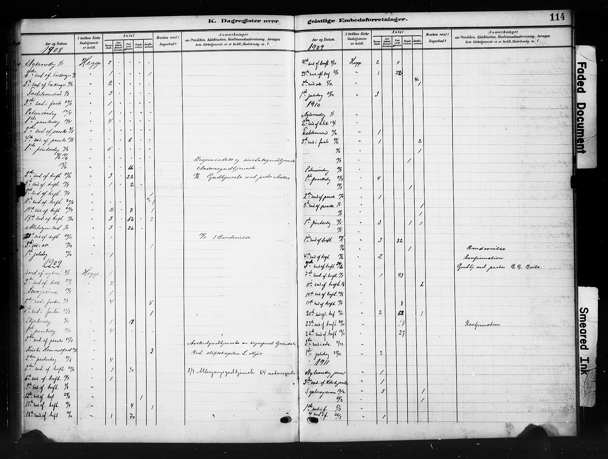 Øystre Slidre prestekontor, AV/SAH-PREST-138/H/Ha/Hab/L0007: Parish register (copy) no. 7, 1908-1927, p. 114