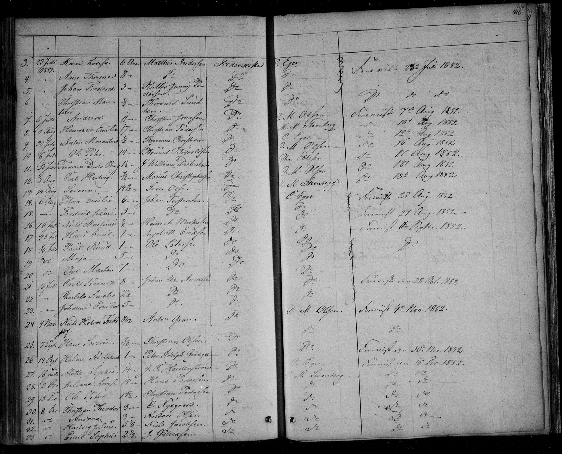 Fredrikstad prestekontor Kirkebøker, SAO/A-11082/F/Fa/L0005: Parish register (official) no. 5, 1835-1856, p. 410