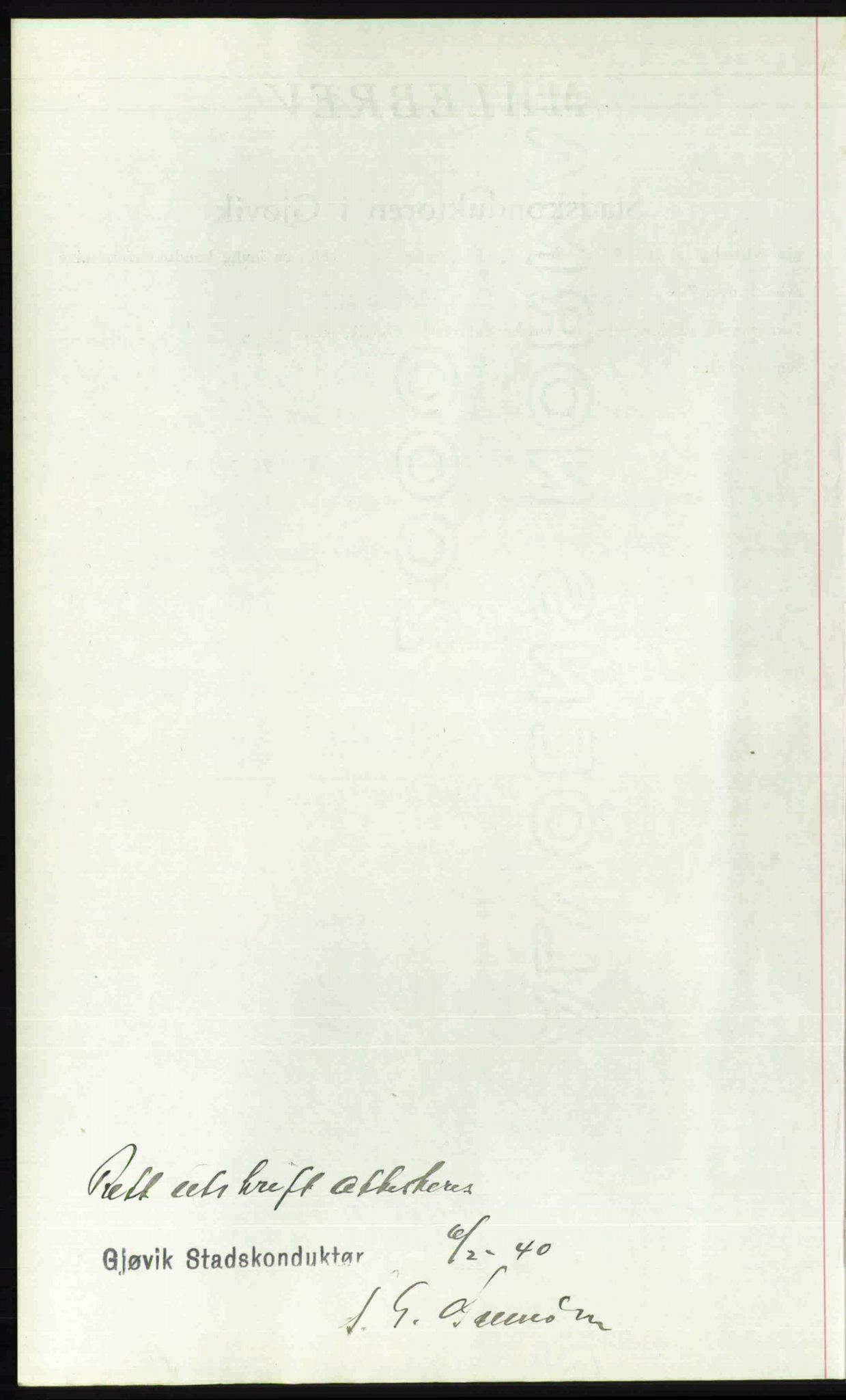 Toten tingrett, SAH/TING-006/H/Hb/Hbc/L0007: Mortgage book no. Hbc-07, 1939-1940, Diary no: : 181/1940
