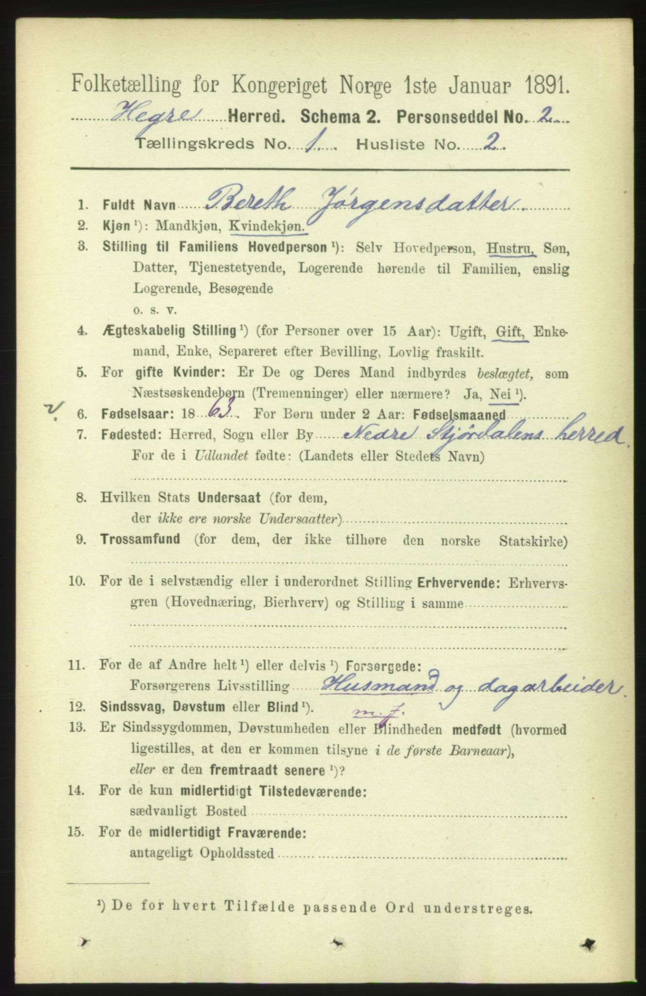 RA, 1891 census for 1712 Hegra, 1891, p. 82