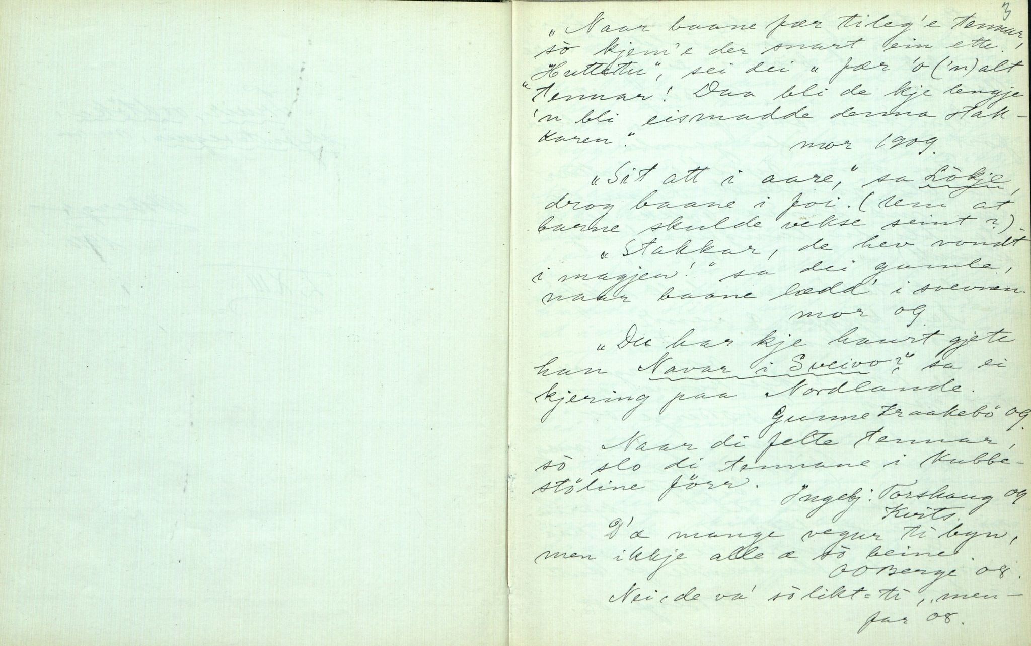 Rikard Berge, TEMU/TGM-A-1003/F/L0003/0003: 061-100 Innholdslister / 63 Truir, ordtøke, skjemtesegnir m.m., 1910, p. 2-3