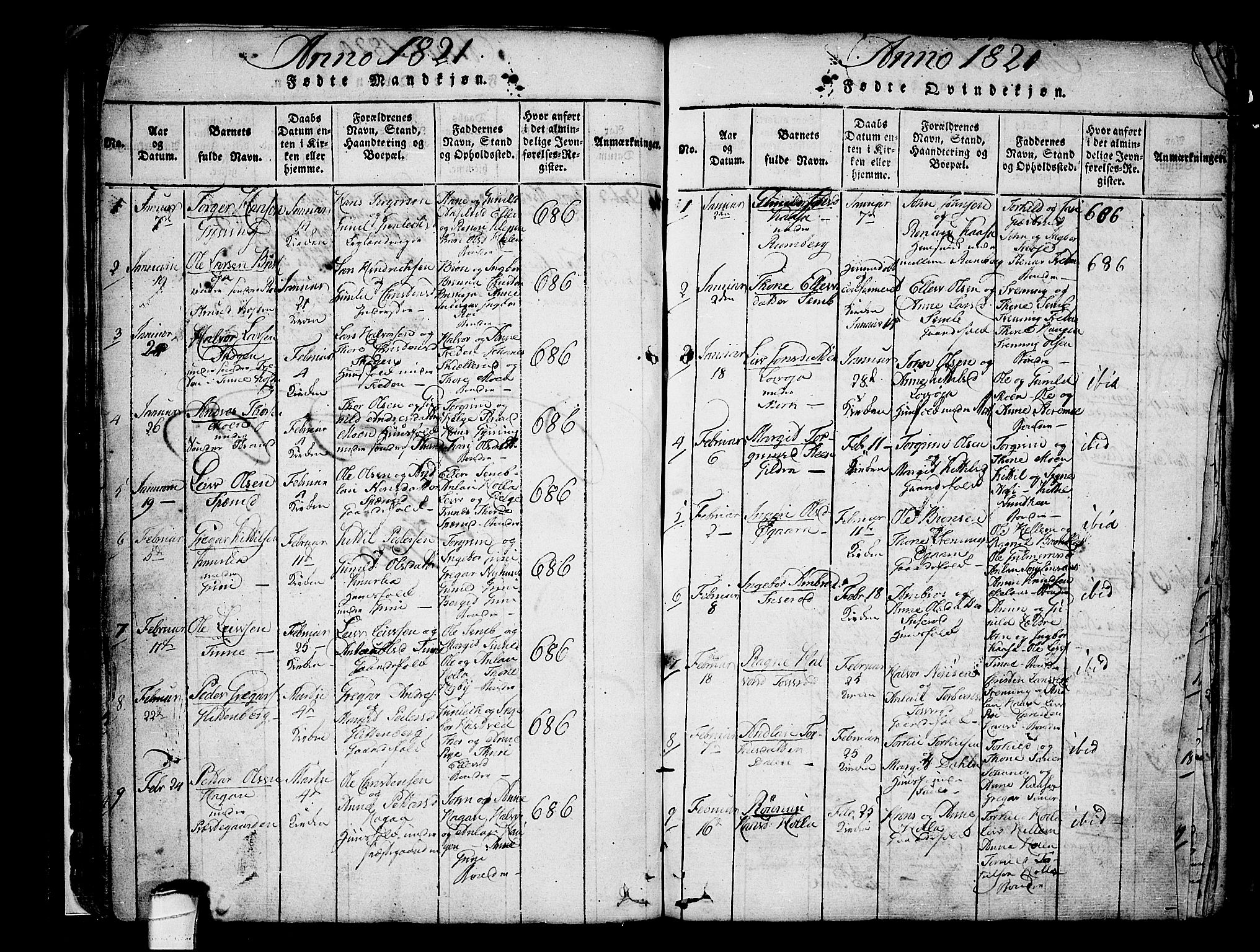 Heddal kirkebøker, SAKO/A-268/F/Fa/L0005: Parish register (official) no. I 5, 1814-1837, p. 73-74