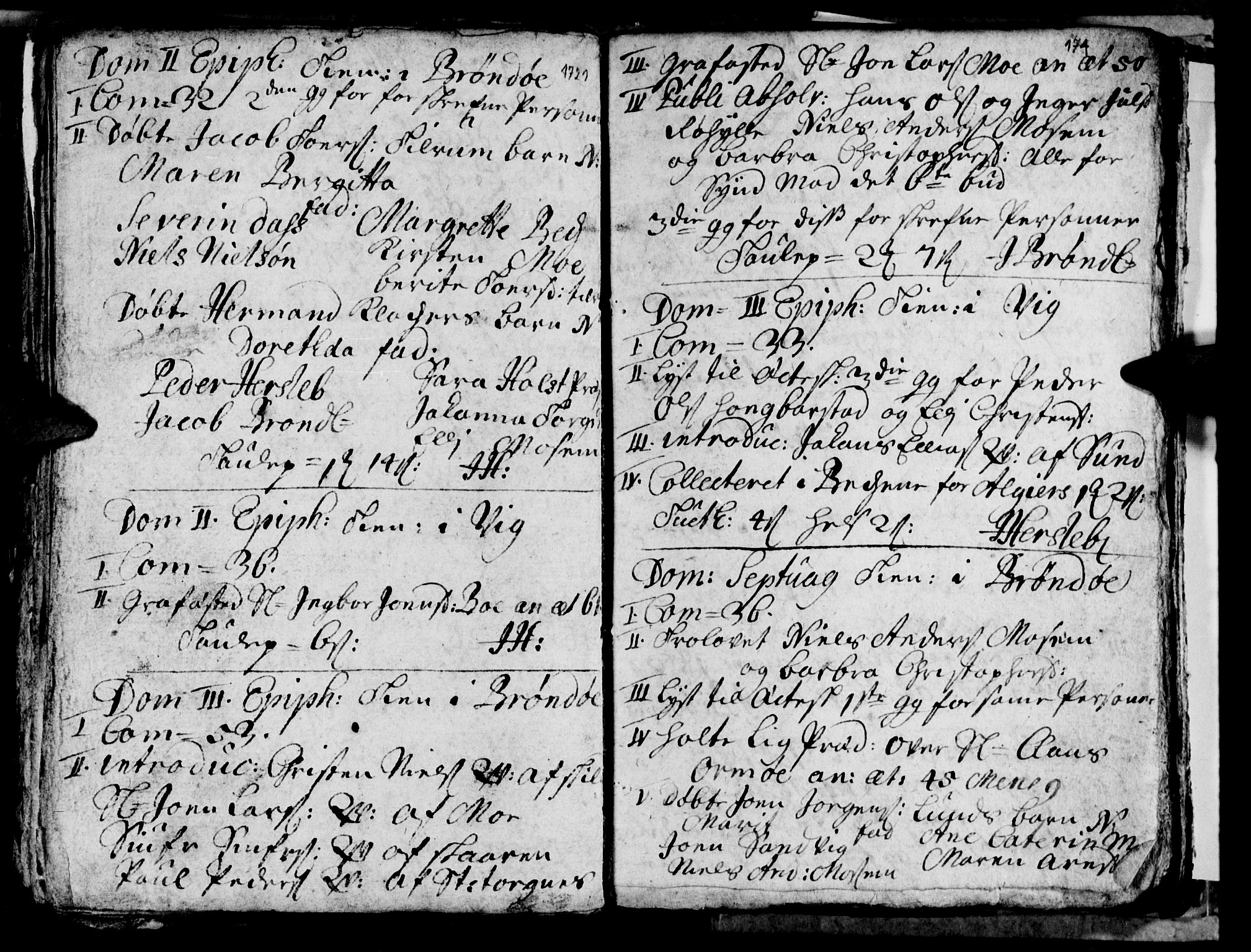 Ministerialprotokoller, klokkerbøker og fødselsregistre - Nordland, AV/SAT-A-1459/813/L0193: Parish register (official) no. 813A03, 1714-1724, p. 174