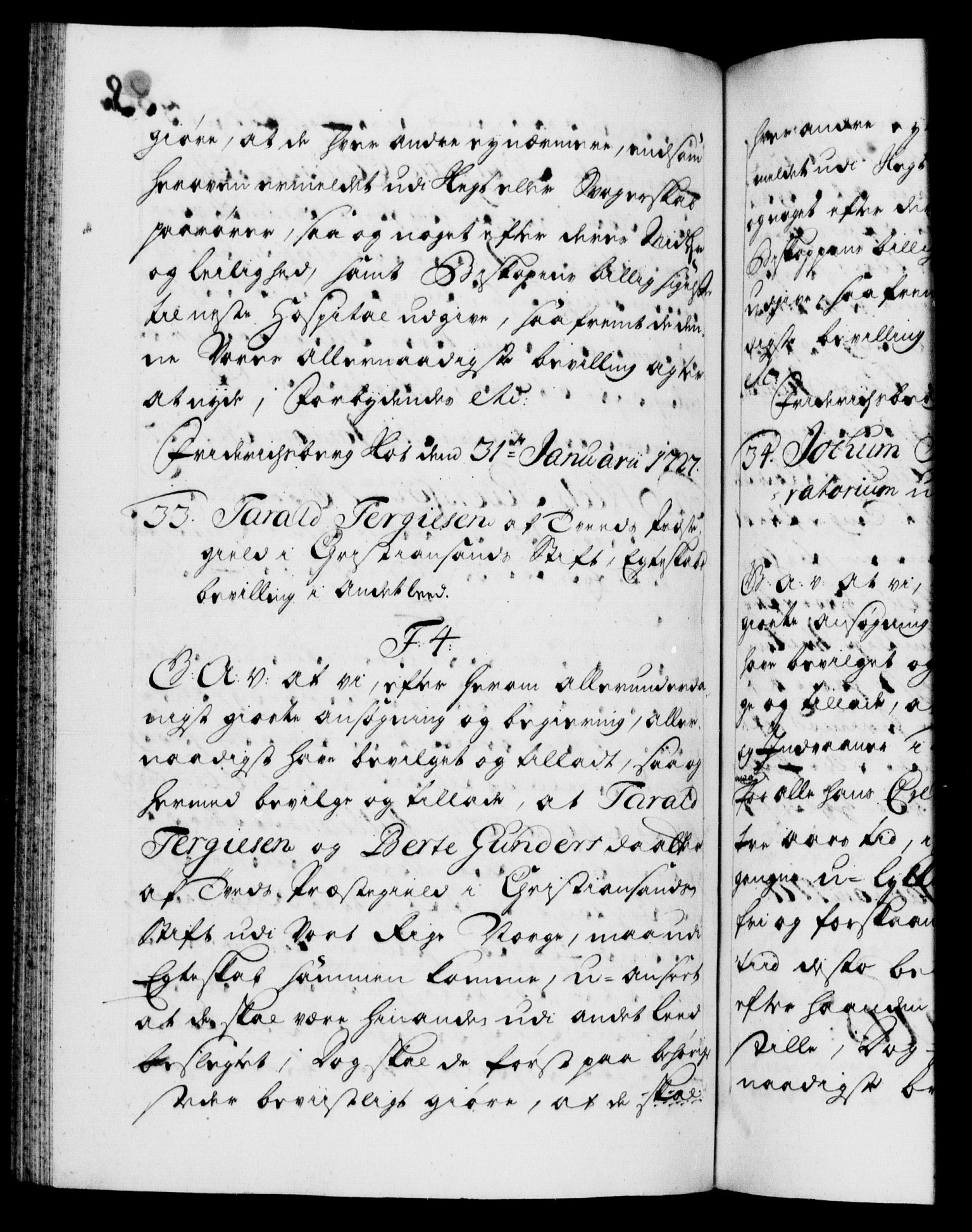 Danske Kanselli 1572-1799, AV/RA-EA-3023/F/Fc/Fca/Fcaa/L0025: Norske registre, 1726-1728, p. 288b