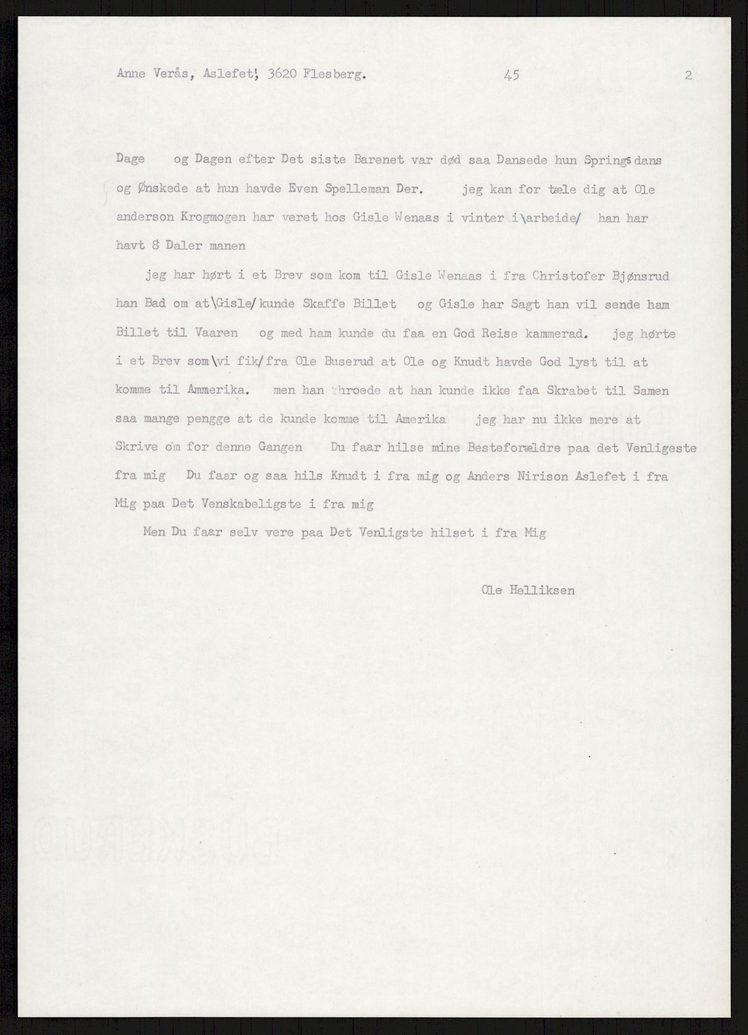 Samlinger til kildeutgivelse, Amerikabrevene, AV/RA-EA-4057/F/L0016: Innlån fra Buskerud: Andersen - Bratås, 1838-1914, p. 865