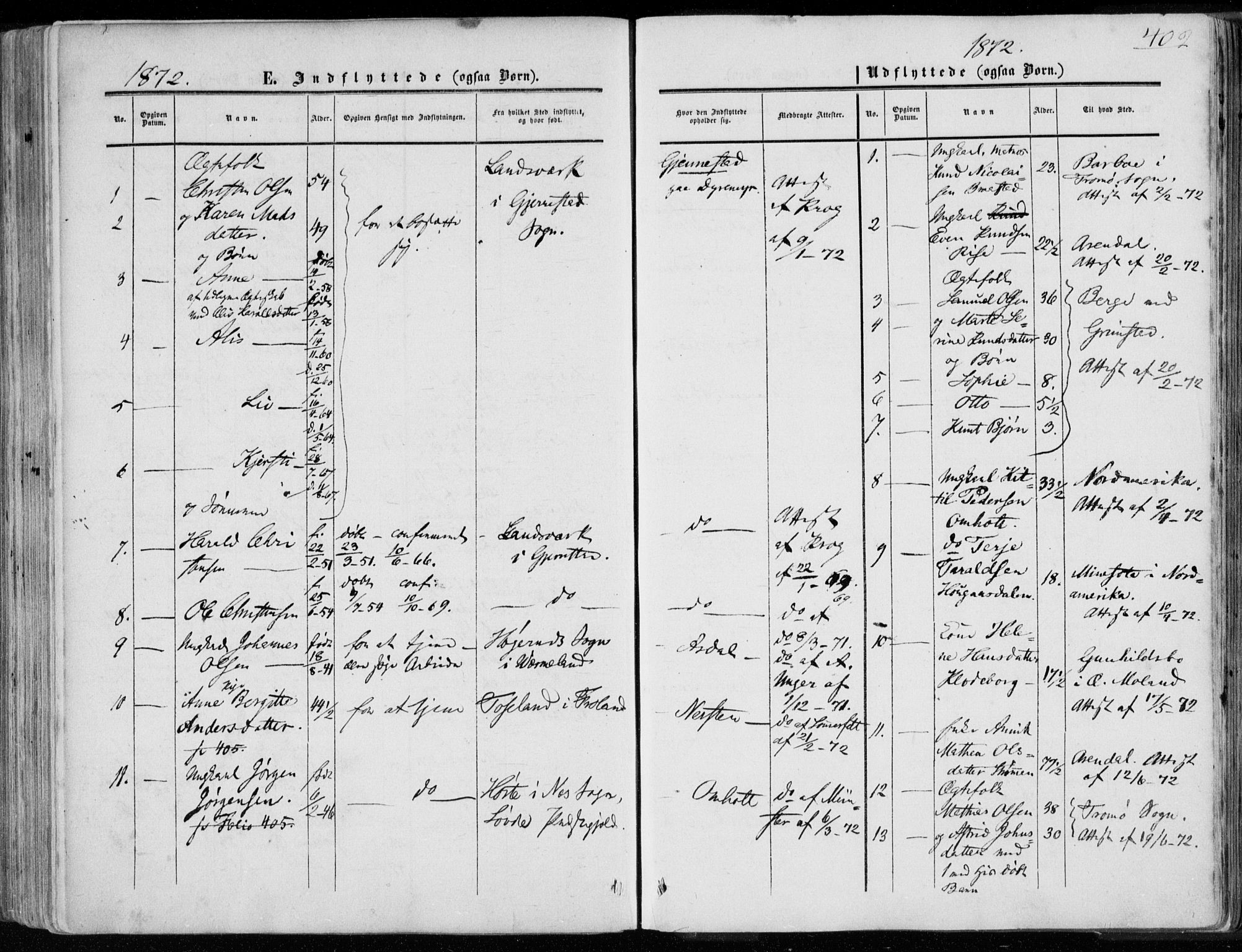 Øyestad sokneprestkontor, SAK/1111-0049/F/Fa/L0015: Parish register (official) no. A 15, 1857-1873, p. 409