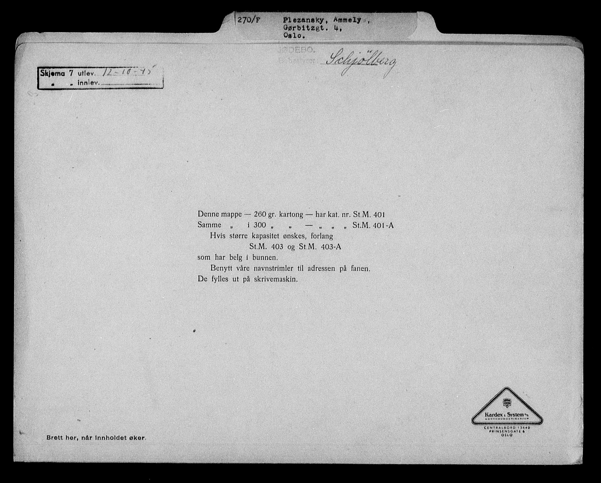 Justisdepartementet, Tilbakeføringskontoret for inndratte formuer, RA/S-1564/H/Hc/Hcc/L0970: --, 1945-1947, p. 2