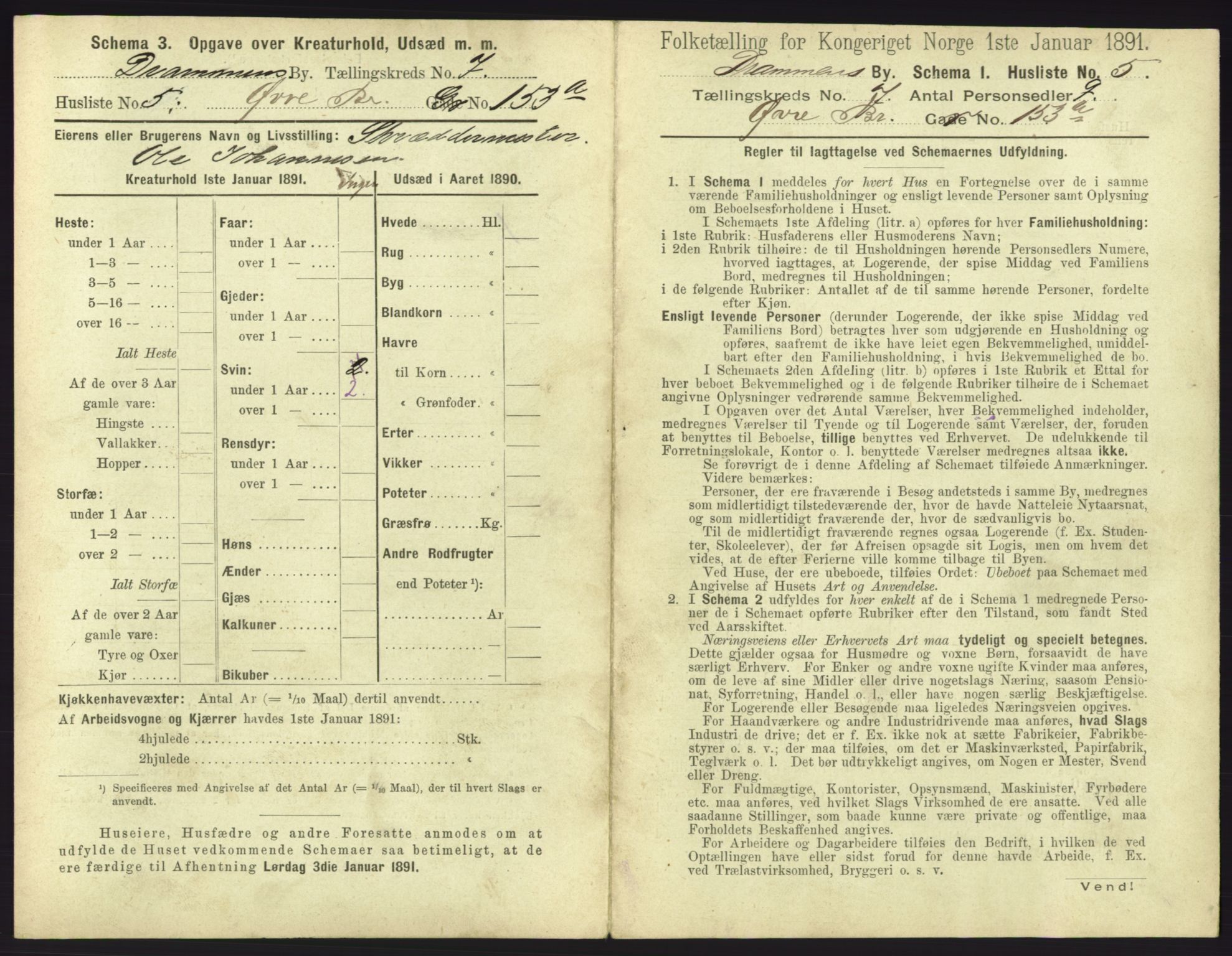 RA, 1891 census for 0602 Drammen, 1891, p. 587