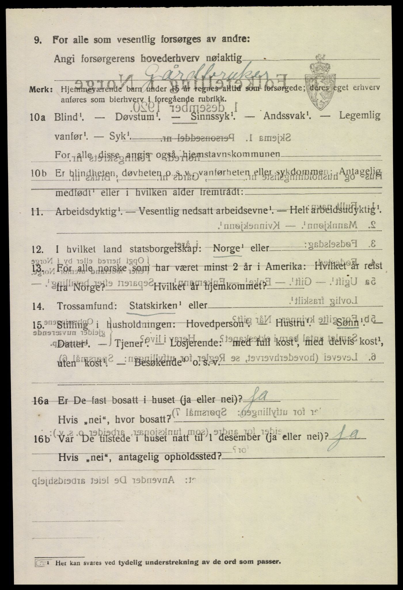 SAK, 1920 census for Spangereid, 1920, p. 1686